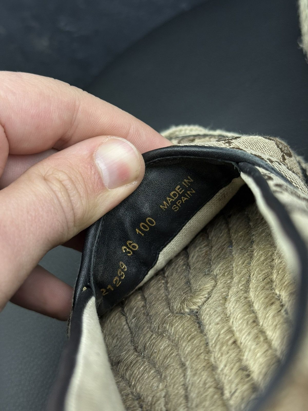 Gucci Gucci GG Supreme Canvas Monogram Espadrille Flats Slip Ons Size US 6 / IT 36 - 13 Thumbnail