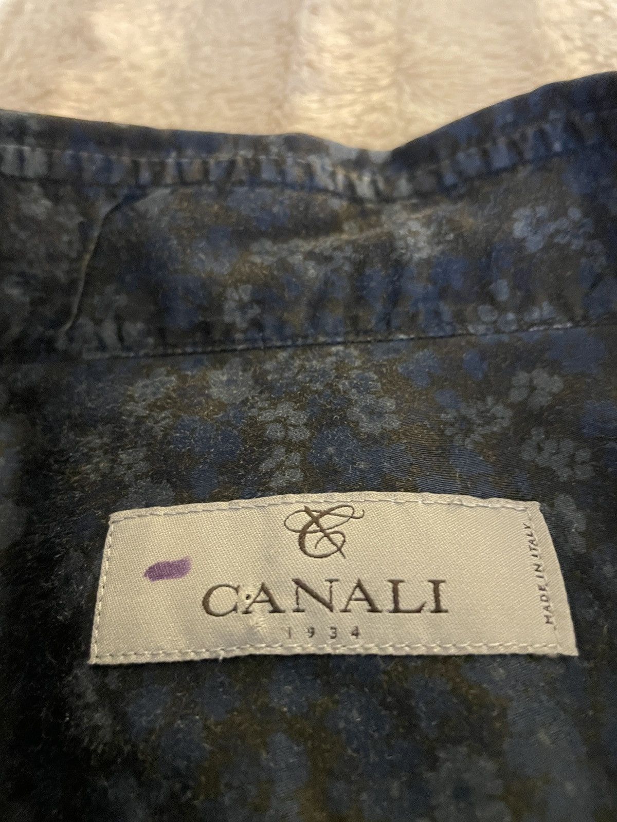 Canali Floral button Front Shirt Size US XL / EU 56 / 4 - 5 Thumbnail