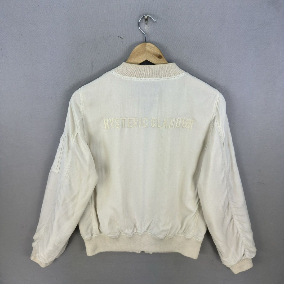 Hysteric Glamour Vintage 2000s HG Embroidered Logo Rayon Bomber Jacket Size US S / EU 44-46 / 1 - 6 Thumbnail