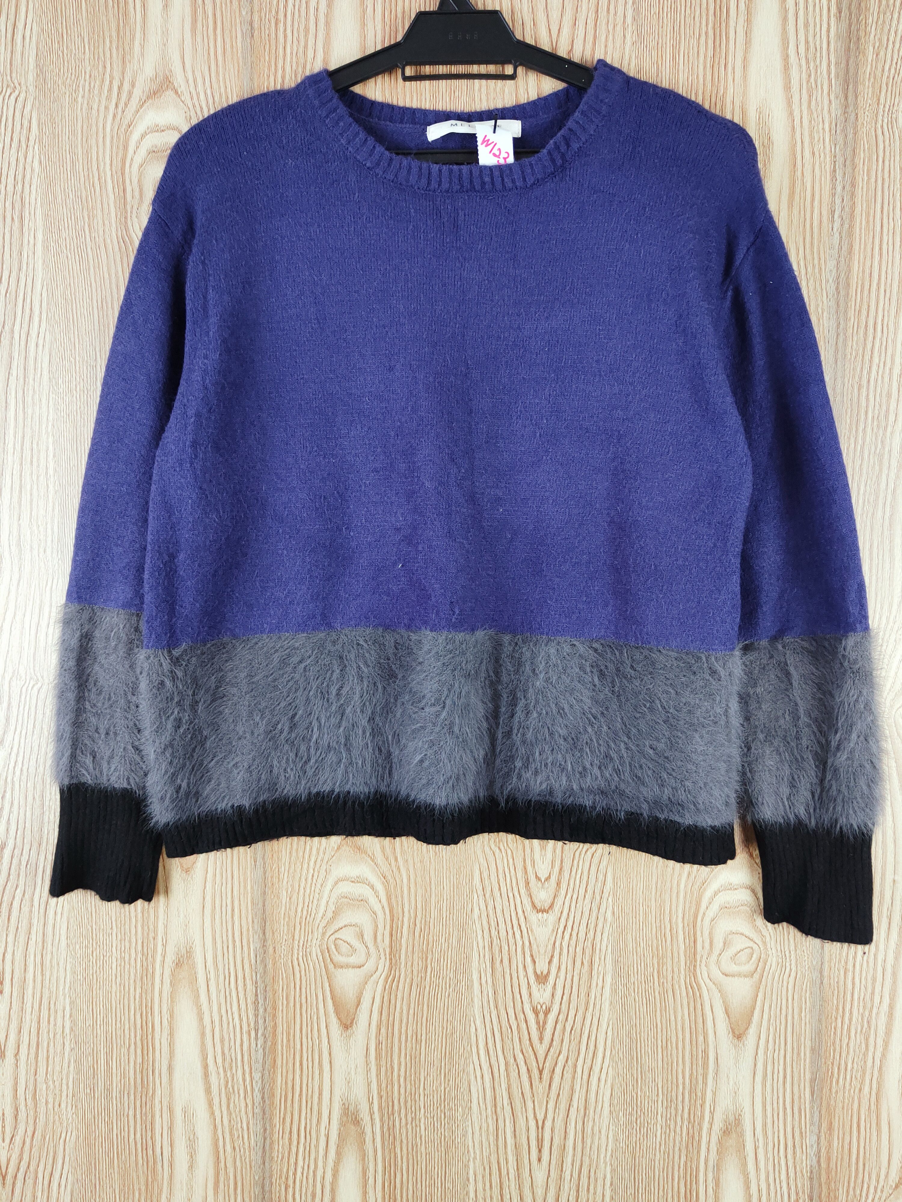 Japanese Brand × Melrose × Vintage Melrose Purple Gray Fur Mohair Knitwear Sweatshirts #w123 Size M / US 6-8 / IT 42-44 - 1 Thumbnail