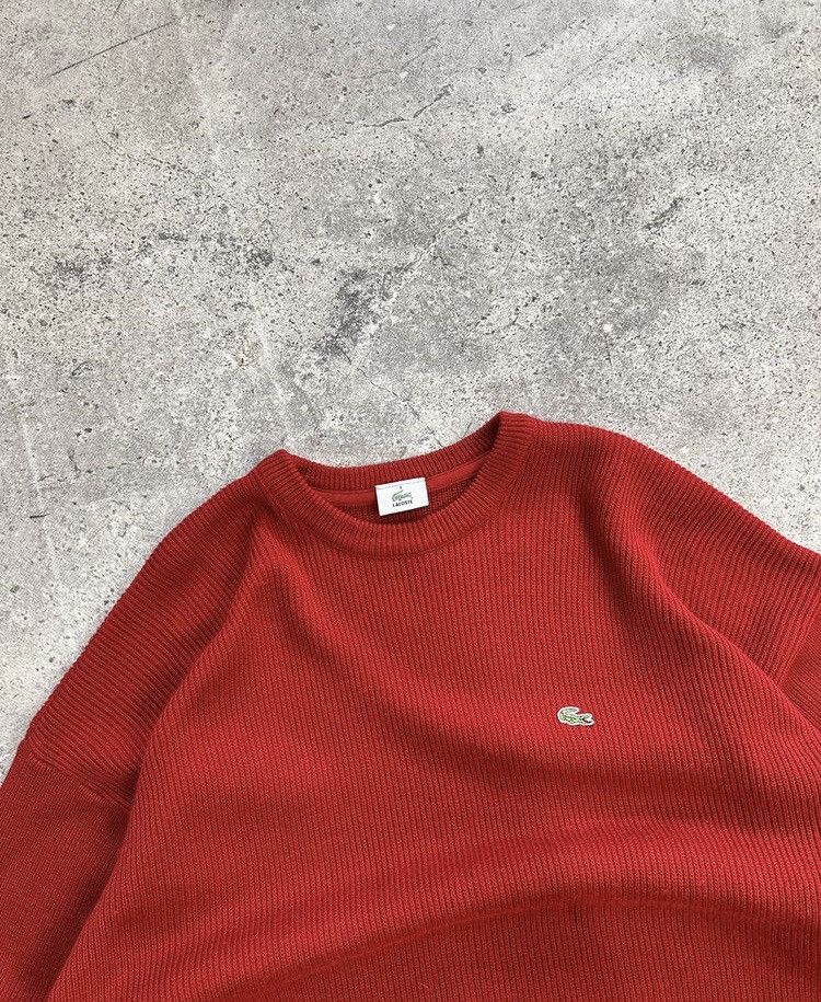 Lacoste × Vintage Chemise Lacoste Knit Red Wool Blue Sweater Y2K Size US XL / EU 56 / 4 - 7 Thumbnail