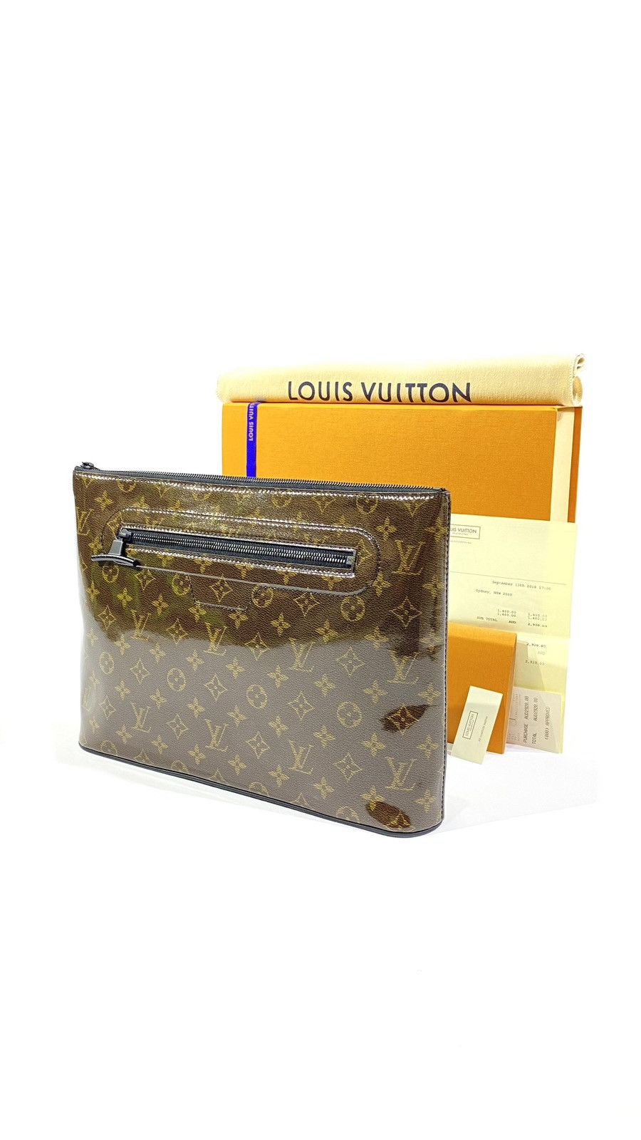 Louis Vuitton Louis Vuitton Kim Jones Pochette Brown Glaze Mono Clutch Bag Size ONE SIZE - 1 Thumbnail