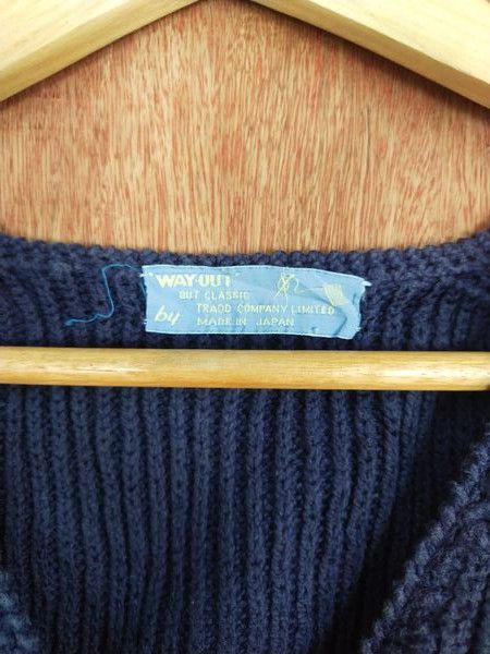Vintage Way Out dark blue sleeveless vest knitwear cardigan #169DLL Size US S / EU 44-46 / 1 - 9 Thumbnail