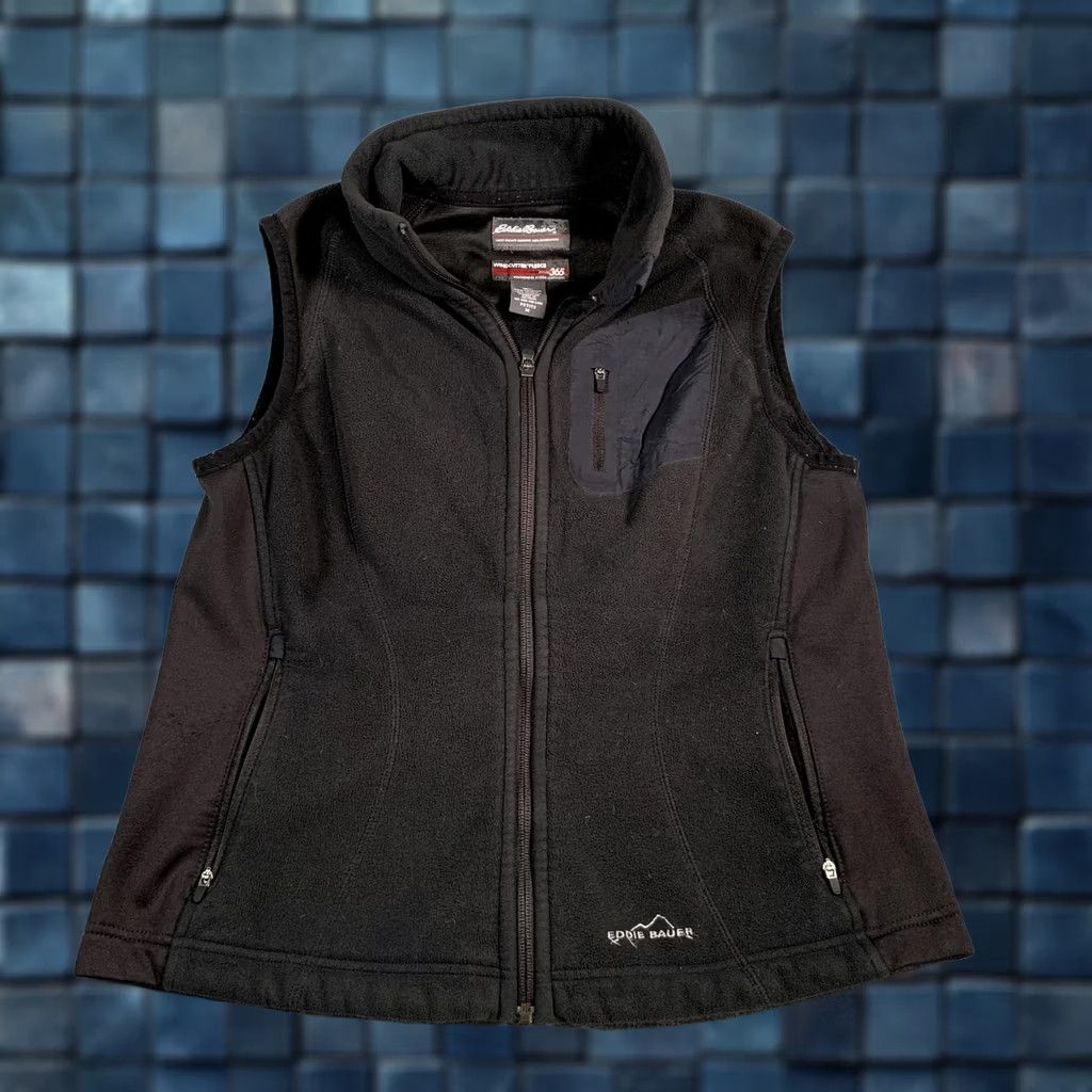 Eddie Bauer Eddie Bauer Vest Womens Medium Black Windcutter Fleece 365 Full Zip Polartec Size M / US 6-8 / IT 42-44 - 1 Thumbnail