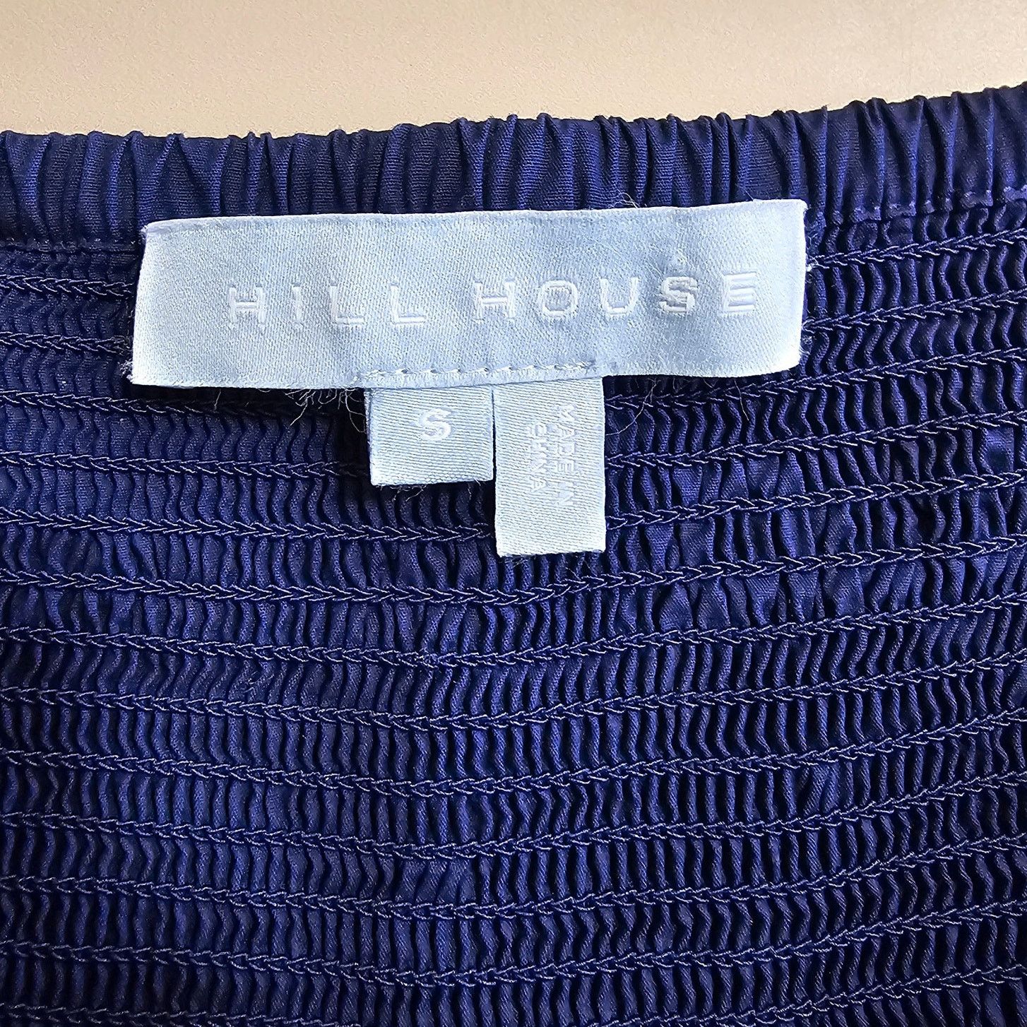 Hill House HILL HOUSE Blue Smocked Back Ruffle Sleeve Midi Ava Dress S Size S / US 4 / IT 40 - 7 Thumbnail