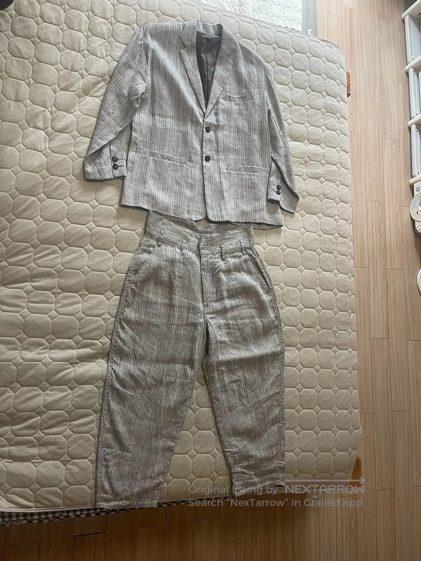 Porter Classic striped linen blazer set for men. Size US S / EU 44-46 / 1 - 5 Thumbnail