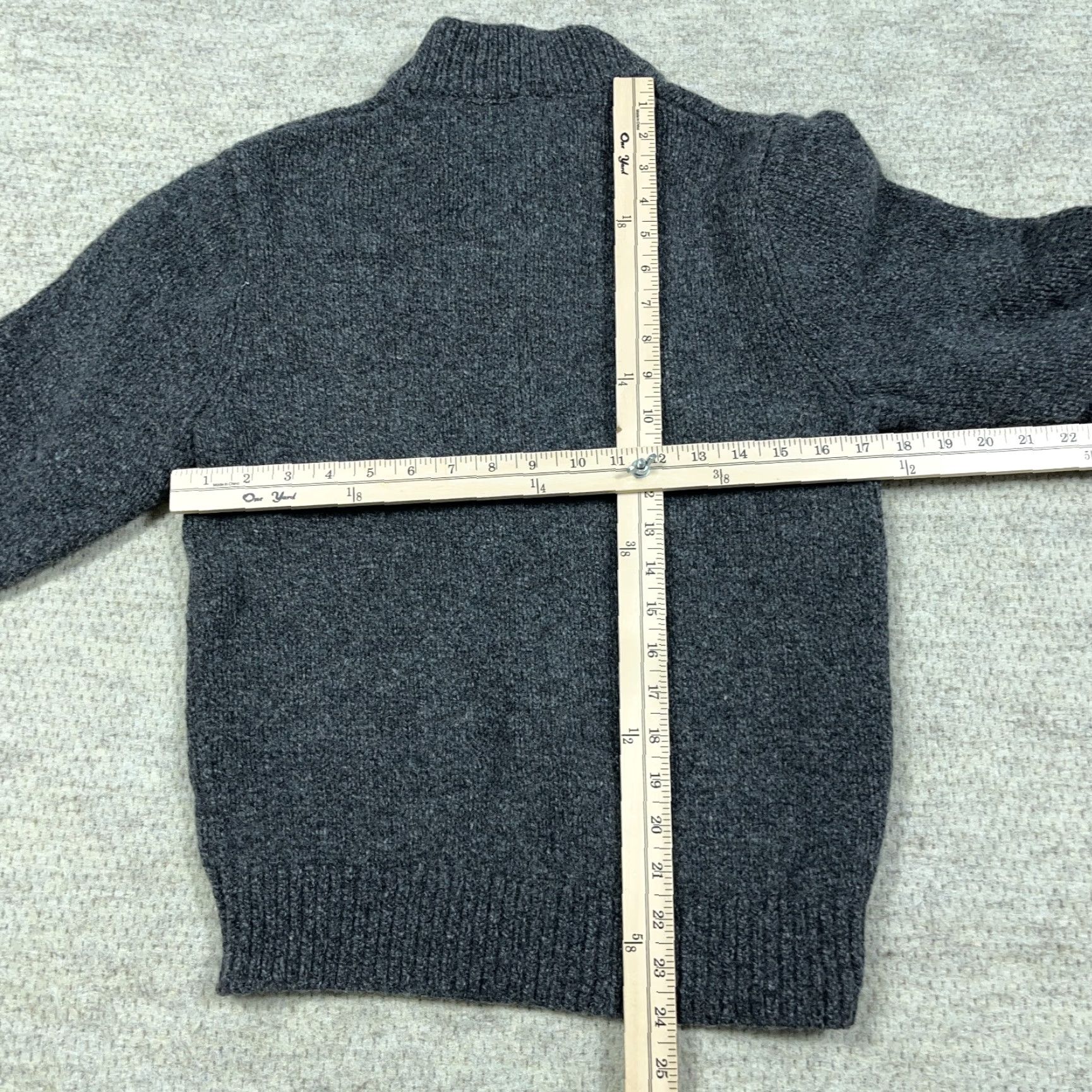 Vintage VINTAGE L.L.Bean Sweater Men Small Gray Wool Heavy Knit Mock Neck Cable-Knit Pullover Fishermen Outdoor Casual Size US S / EU 44-46 / 1 - 5 Thumbnail