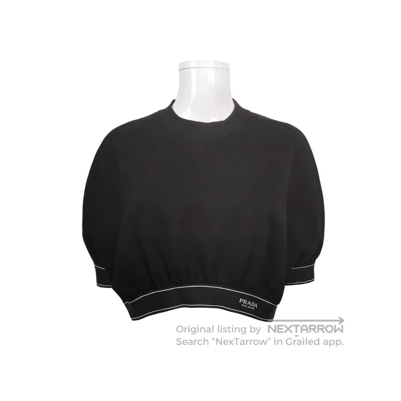 Prada Prada Logo Cropped Cotton T. Size XS / US 0-2 / IT 36-38 - 1 Thumbnail