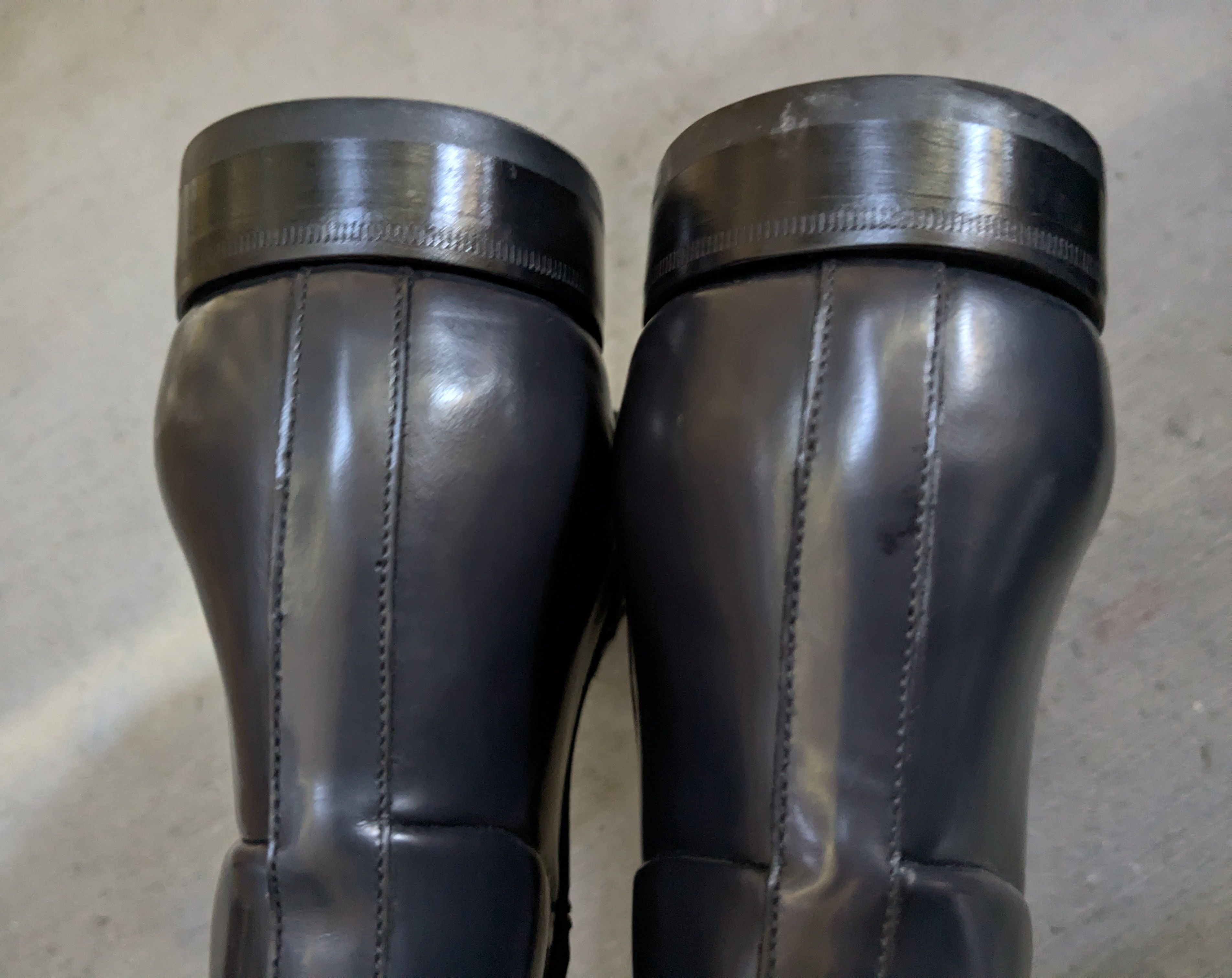 Prada Prada Boots Black Gray Leather 10.5 Side Zip Skeleton Size US 10.5 / EU 43-44 - 13 Thumbnail