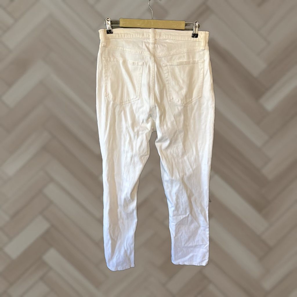 Abercrombie & Fitch Abercrombie & Fitch Women’s Jeans 31 12R The ’90s Straight Ultra High Rise White Cotton Blend Button Zipper Pockets 90s Size 24" / US 00 / IT 34 - 1 Thumbnail