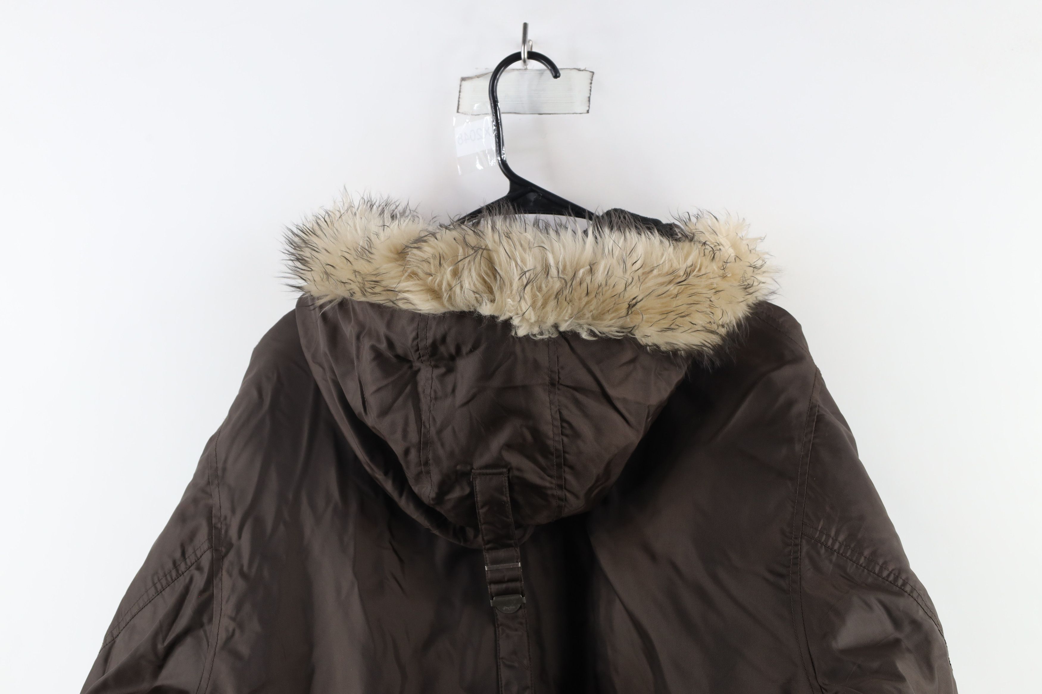 Sean John × Vintage Vintage 90s Sean John Trim Hooded Puffer Bomber Jacket Brown Size US S / EU 44-46 / 1 - 14 Thumbnail