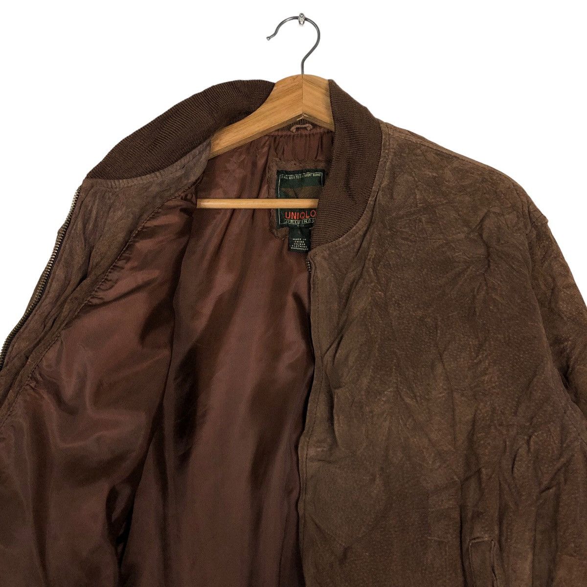 Japanese Brand 🔥Vtg Bomber Leather Jacket Uniqlo Japan Issey Miyake Size US L / EU 52-54 / 3 - 10 Thumbnail