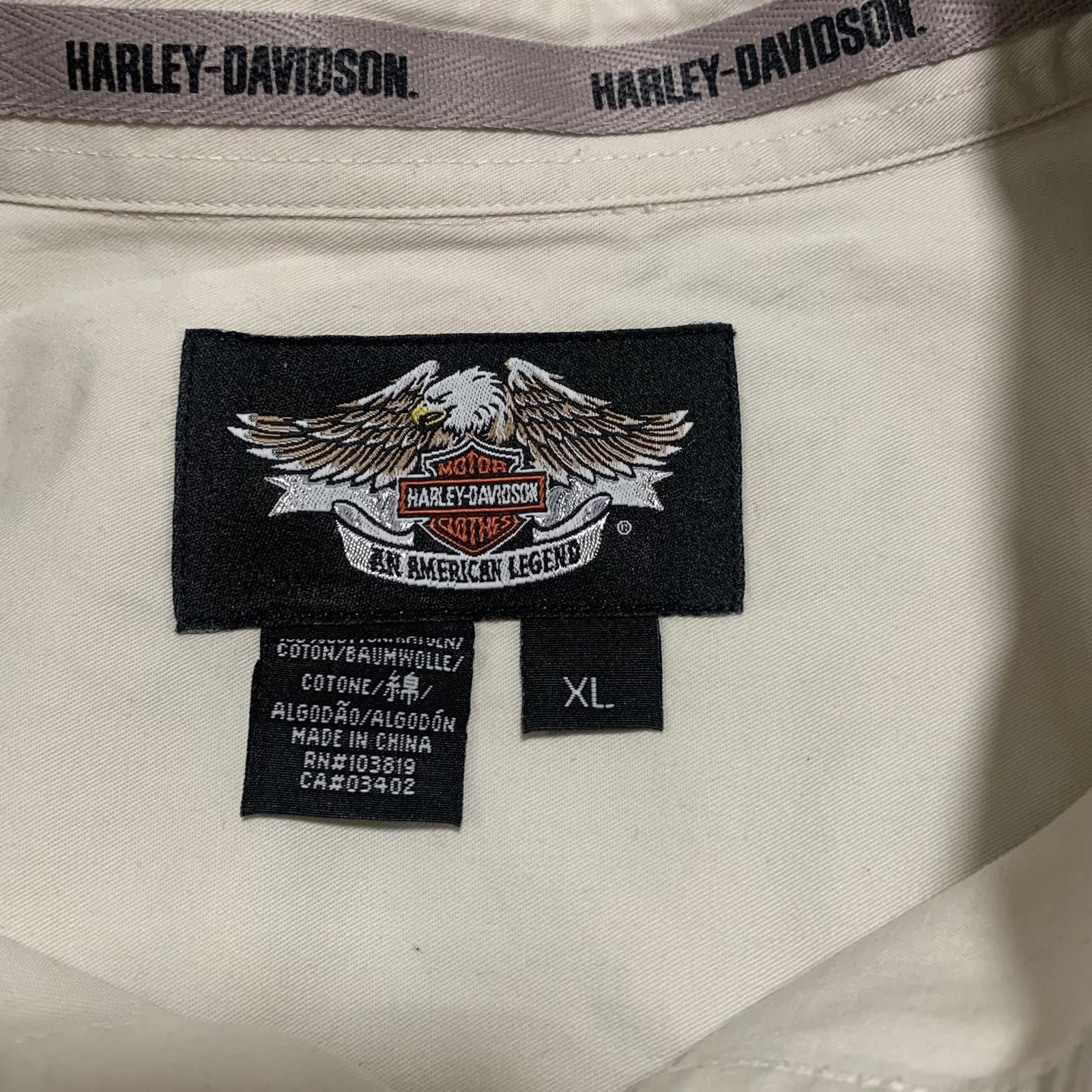 Harley Davidson Harley Davidson Beige Button-Up Shirt Eagle Tag XL Size US XL / EU 56 / 4 - 2 Thumbnail