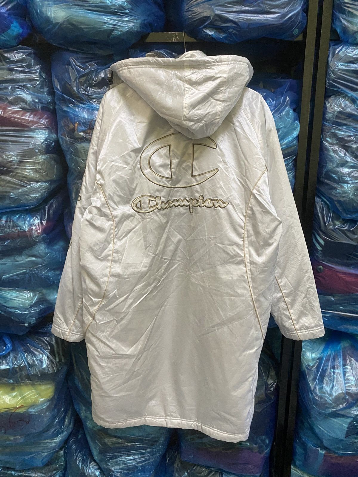 Champion Vintage Champion Japan Longline Hooded Jacket Embroidered Size US S / EU 44-46 / 1 - 8 Thumbnail