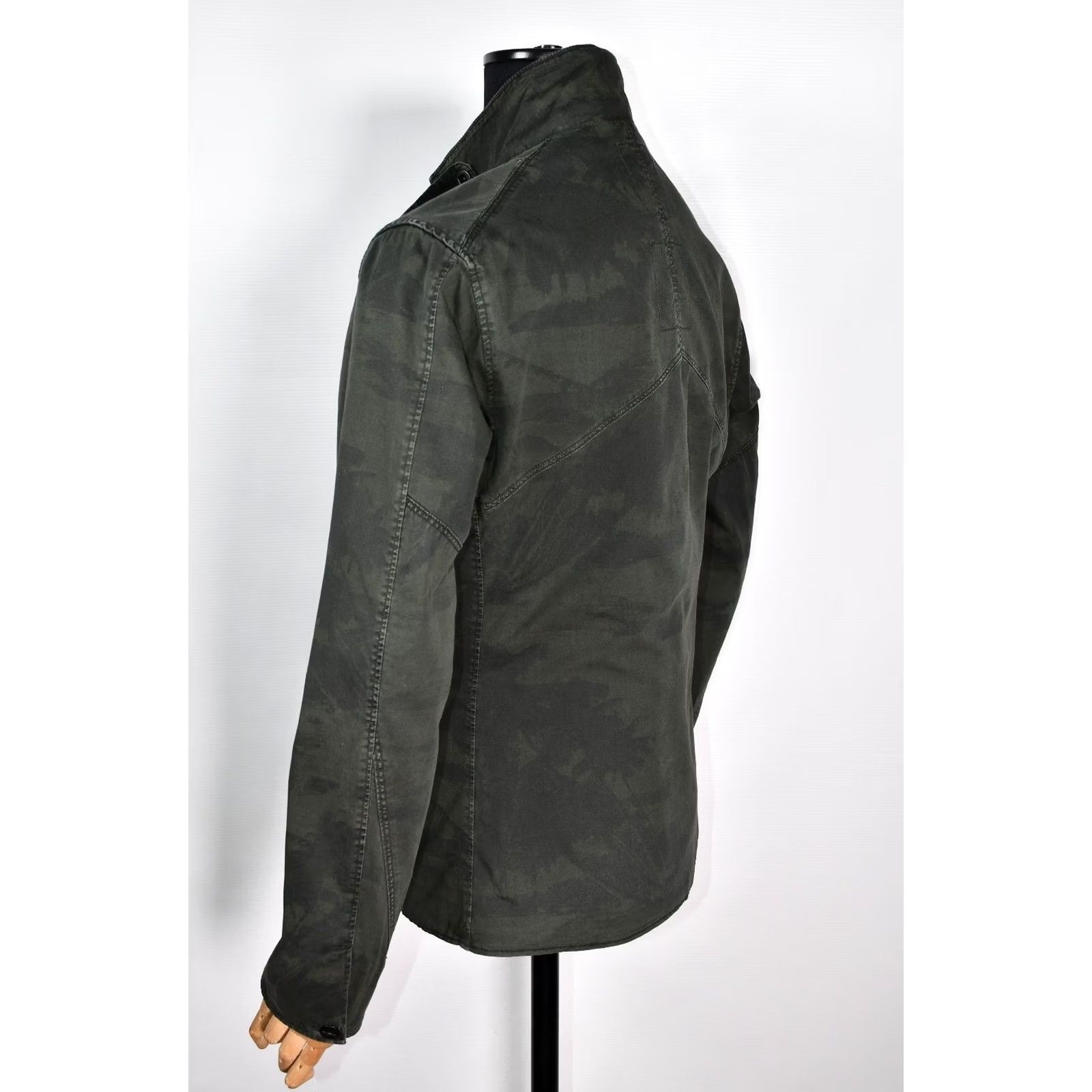 G-Star G-Star Raw Cargo Norris Palm Blazer Jacket Mens L Green Cotton Solid Button Casual 100% Cotton Vintage No Size 40R - 3 Thumbnail