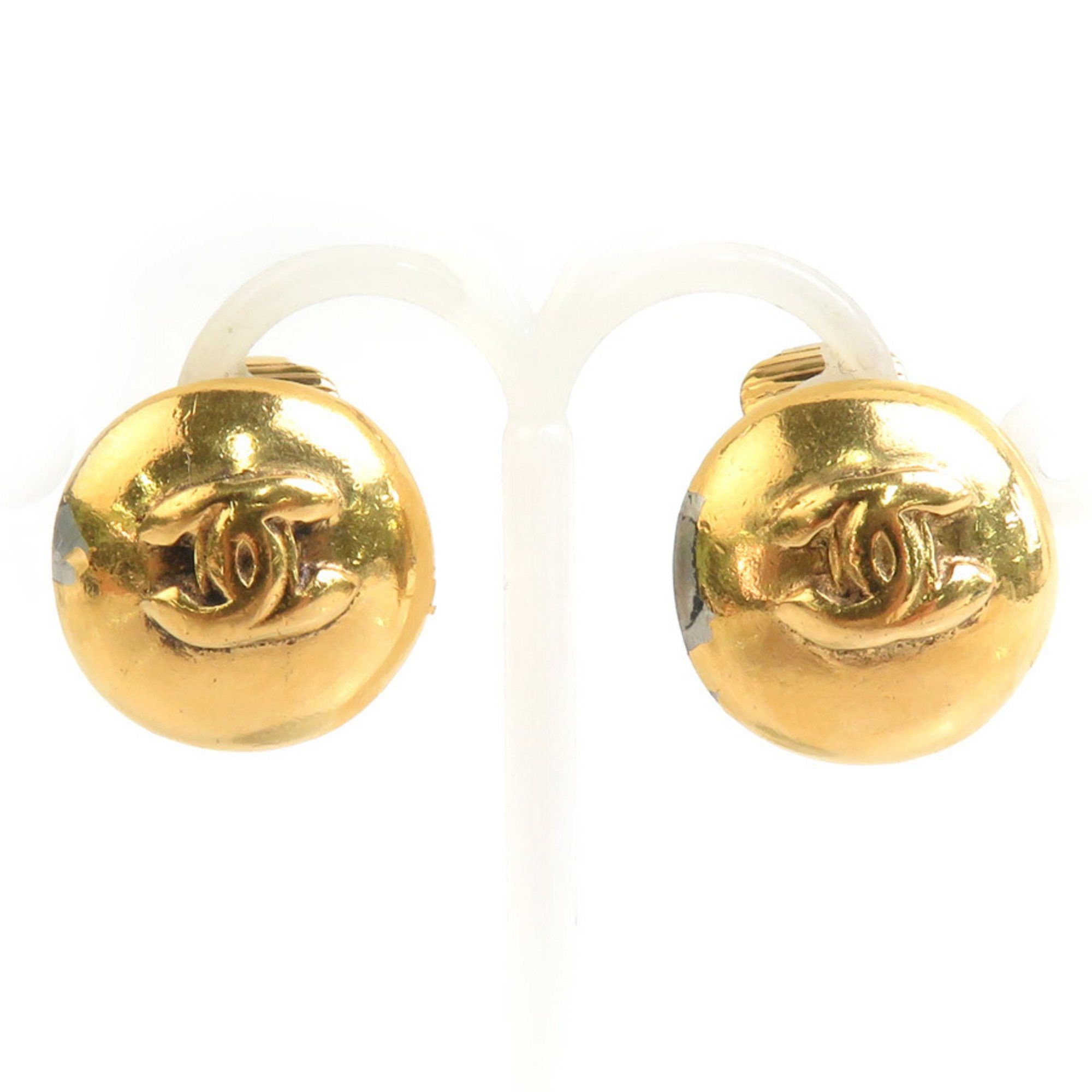 Chanel CHANEL Coco Mark Metal Gold Earrings for Women e60645i Size ONE SIZE - 1 Thumbnail