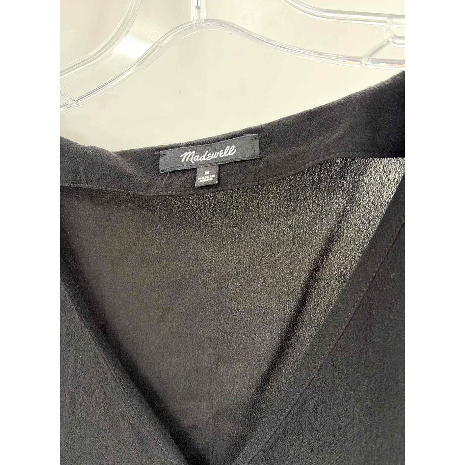 Madewell Madewell Black Short Sleeve Dress Medium Size 32" / US 10 / IT 46 - 3 Thumbnail
