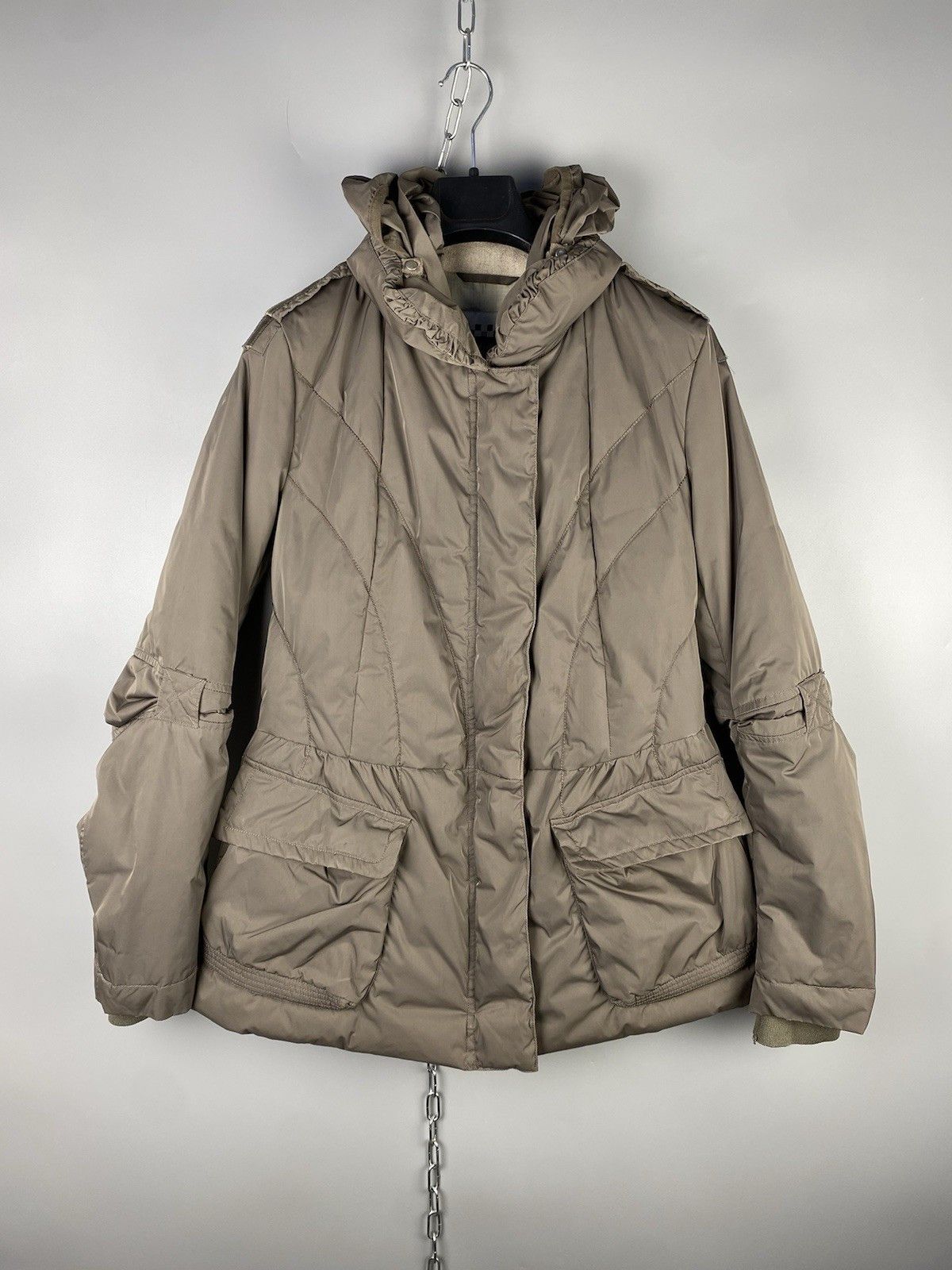 Marithe + Francois Girbaud Marithe Francois Girbaud Beige Down Jacket Puffer Size S / US 4 / IT 40 - 1 Thumbnail