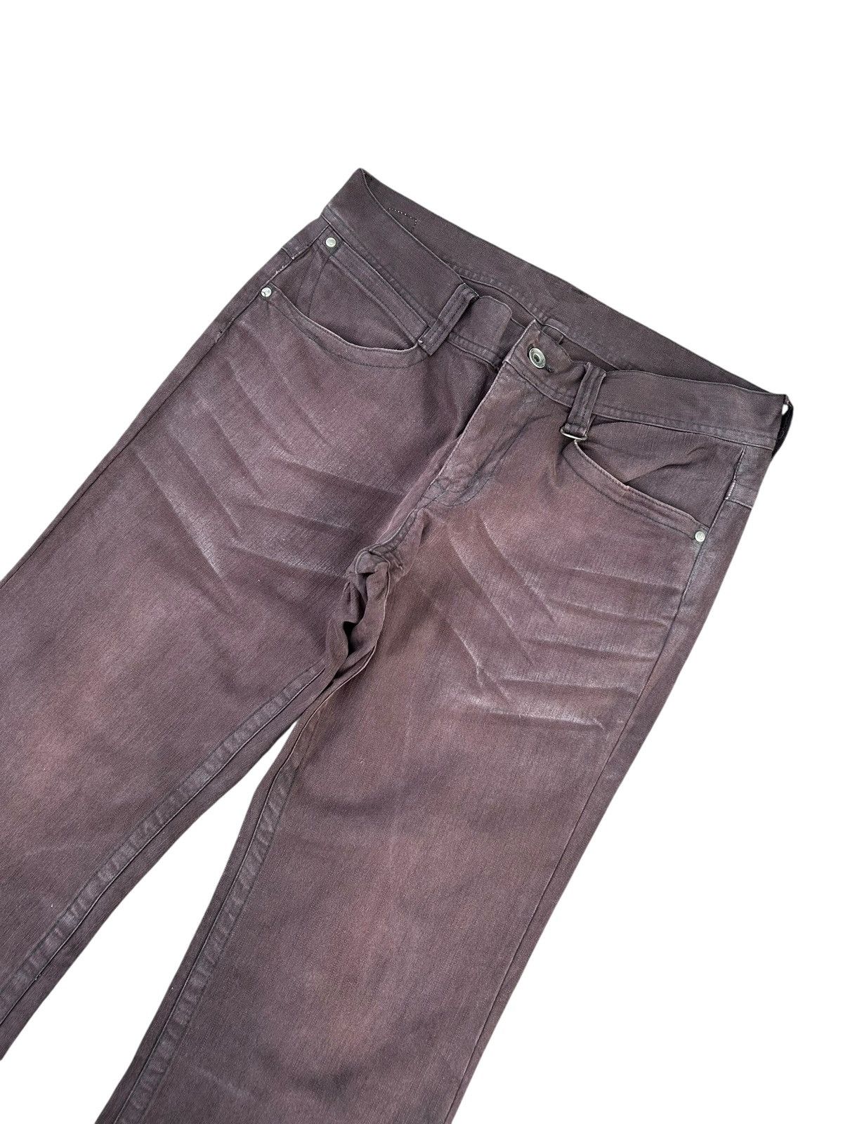 If Six Was Nine FLARE Nicole Club For Men Buckle Back Distressed Faded Pants Size US 33 - 2 Thumbnail