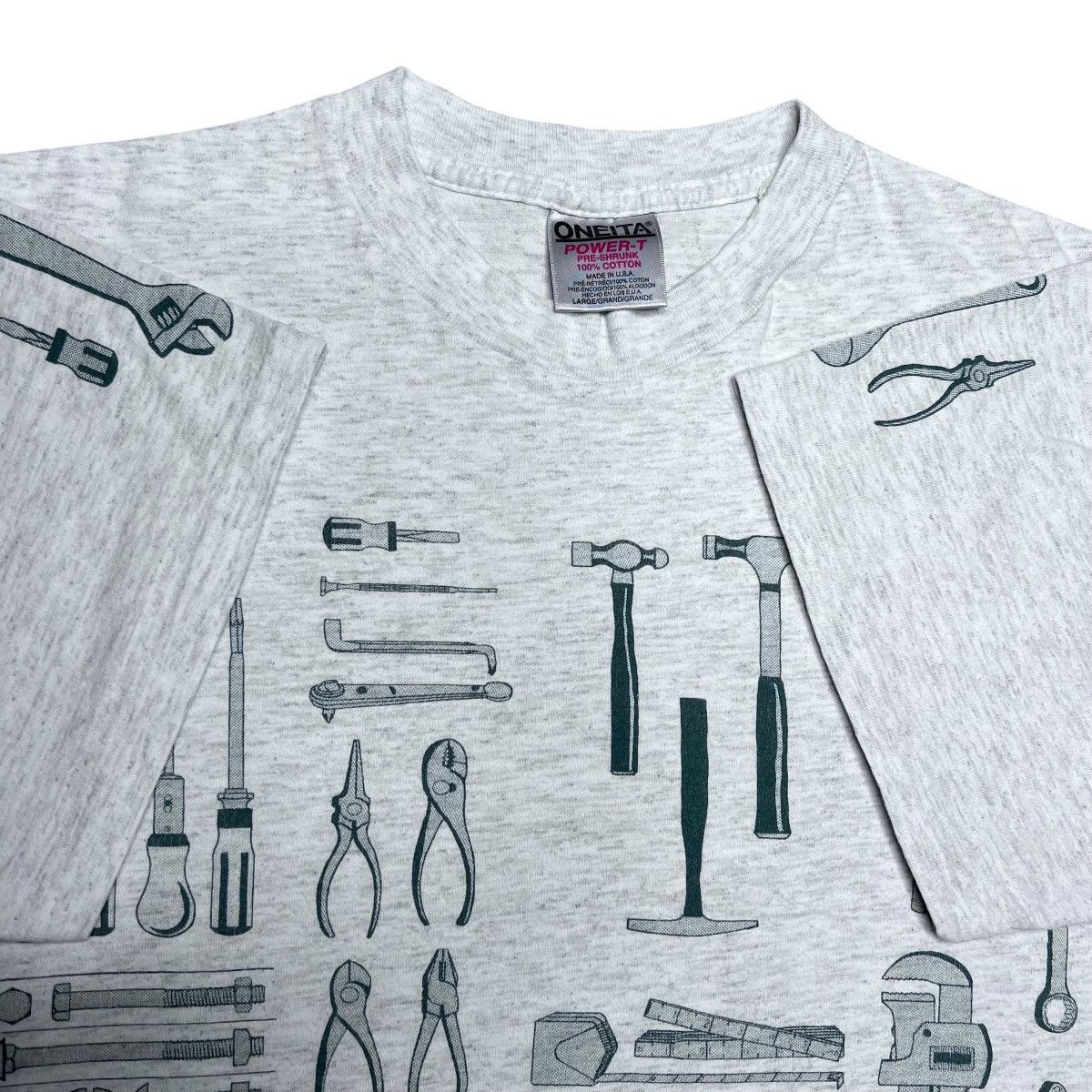 Vintage Vintage 1996 Tools Hammers Wrenches Drills Double Sided Tee Size US L / EU 52-54 / 3 - 3 Thumbnail