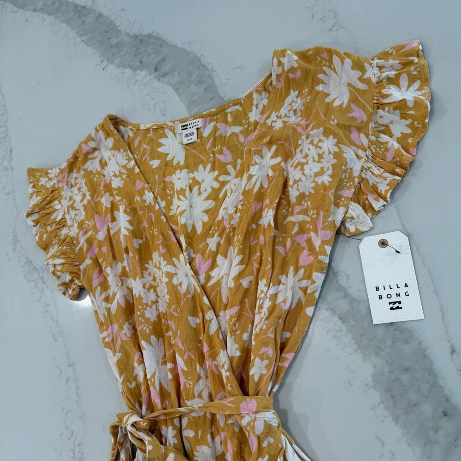 Billabong Billabong NWT Wrap Roll Ruffle Floral Mini Dress Women Small Size S / US 4 / IT 40 - 11 Thumbnail