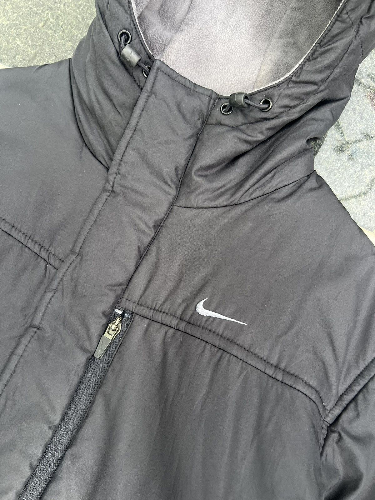 Nike 90s Nike Swoosh Vintage Y2K Gorpcore Hooded Puffer Jacket Size US M / EU 48-50 / 2 - 4 Thumbnail