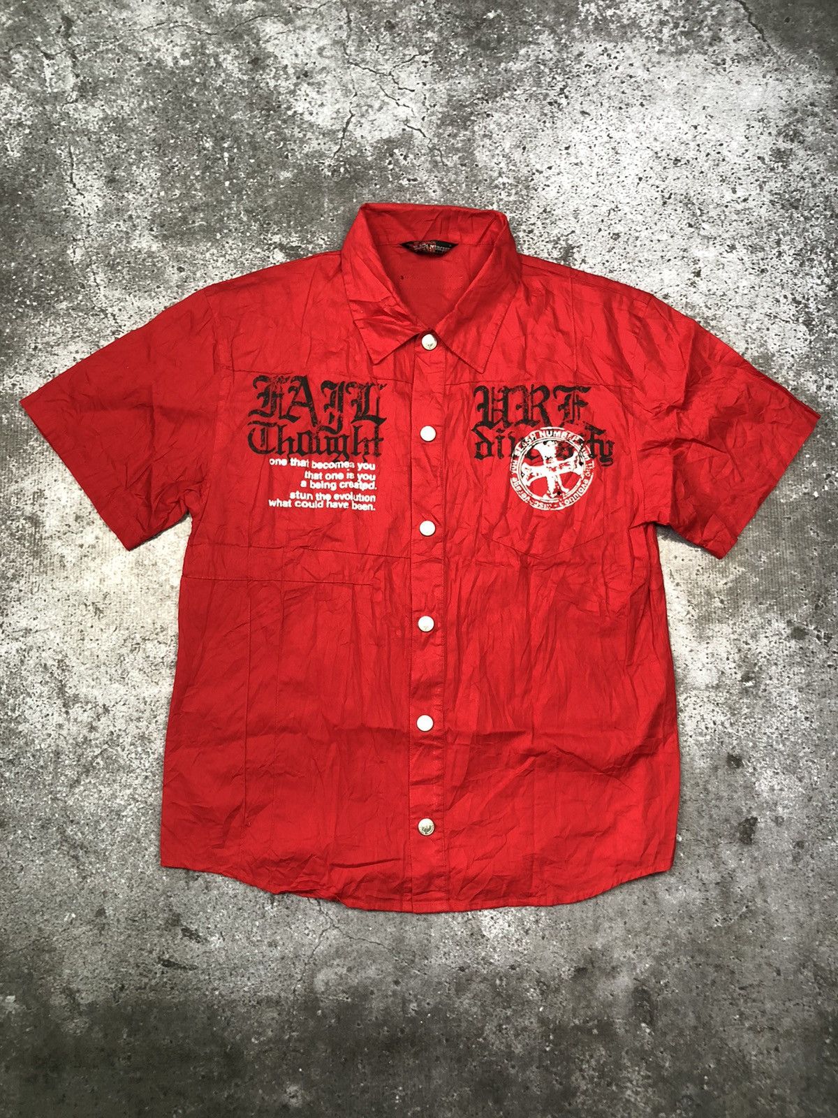 14th Addiction × If Six Was Nine × KMRii SLASH NUMBER BUTTON SHIRT Size US L / EU 52-54 / 3 - 1 Thumbnail