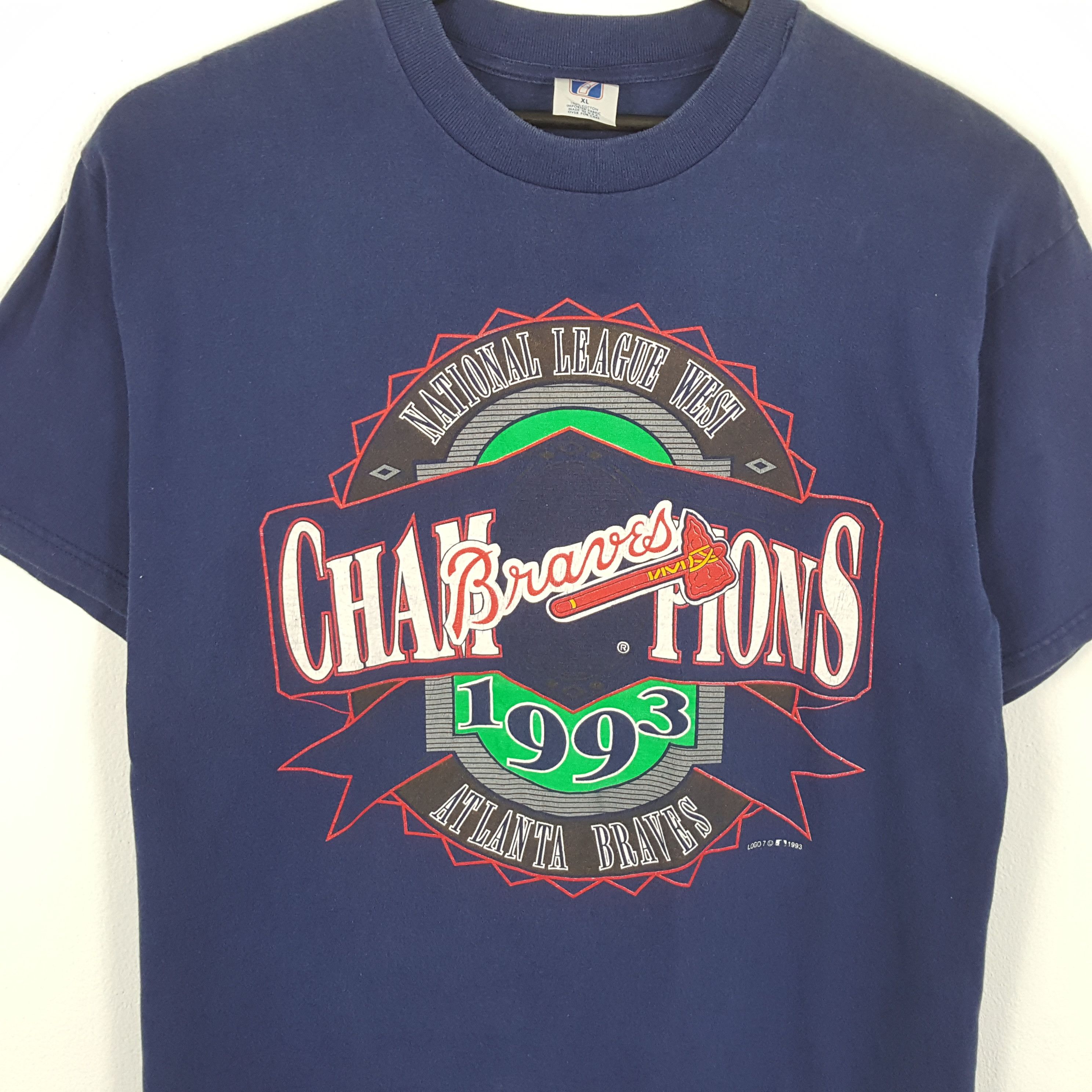 Logo 7 × MLB × Vintage ATLANTA BRAVES MLB Baseball Team Vintage Tshirt Size US L / EU 52-54 / 3 - 2 Thumbnail