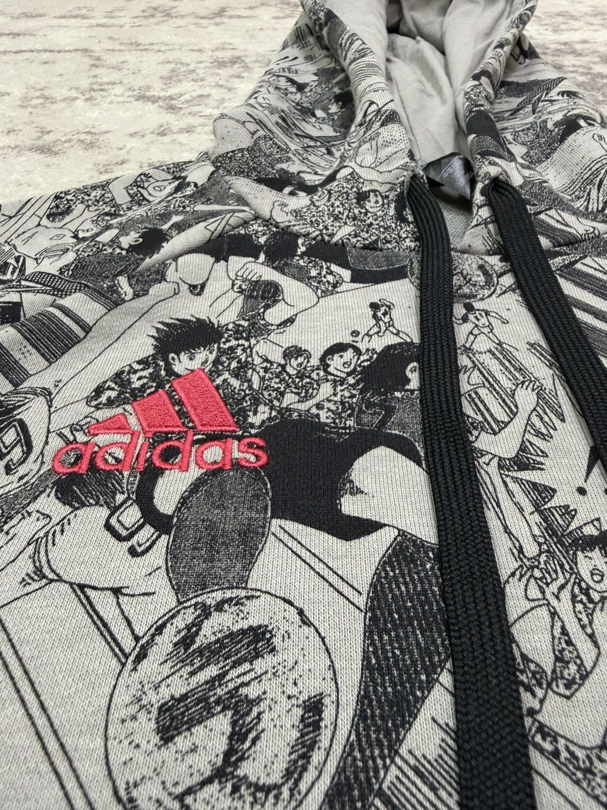 Adidas Adidas X Captain Tsubasa all-over print hoodie pink logo Size US XS / EU 42 / 0 - 7 Thumbnail