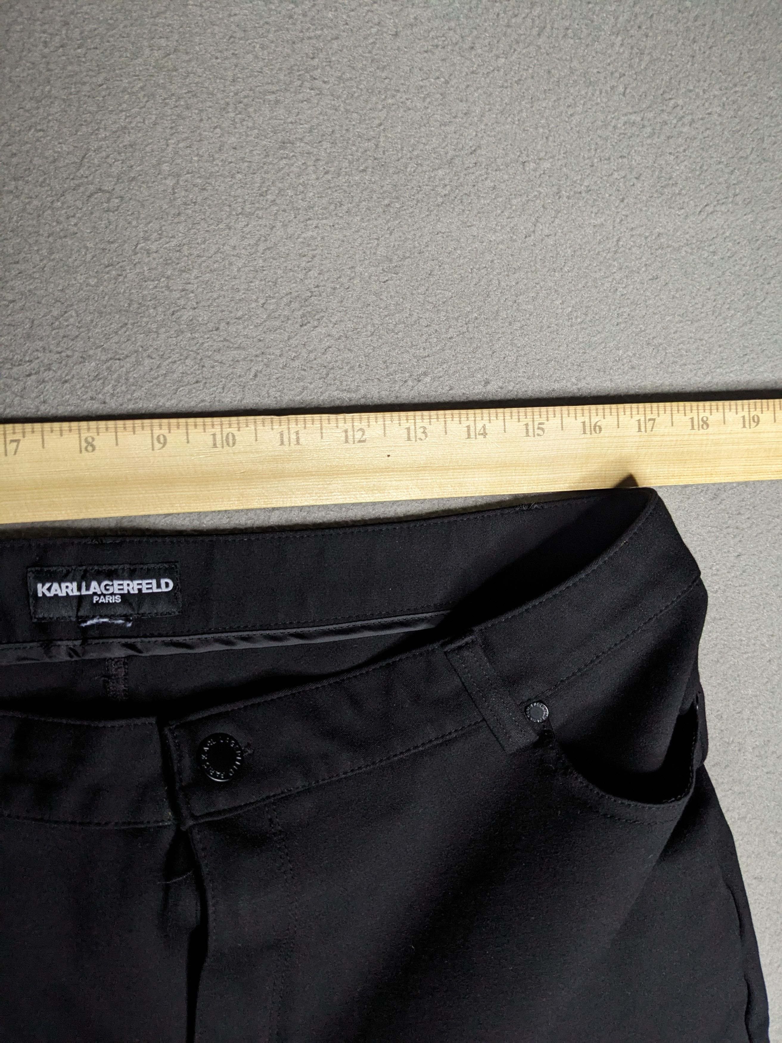 Karl Lagerfeld Karl Lagerfeld Pants Size 16 Straight Stretch Knit Trousers Size 38" / US 16 / IT 52 - 14 Thumbnail