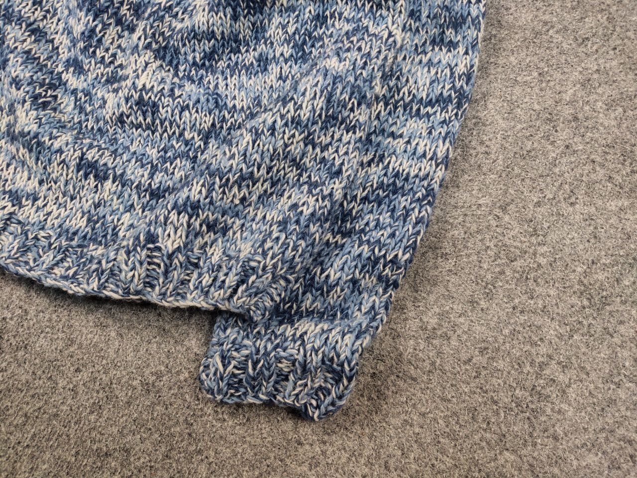 Designer Pachamama Design Handmade Knit Wool Blue Pullover Sweater Size US L / EU 52-54 / 3 - 5 Thumbnail