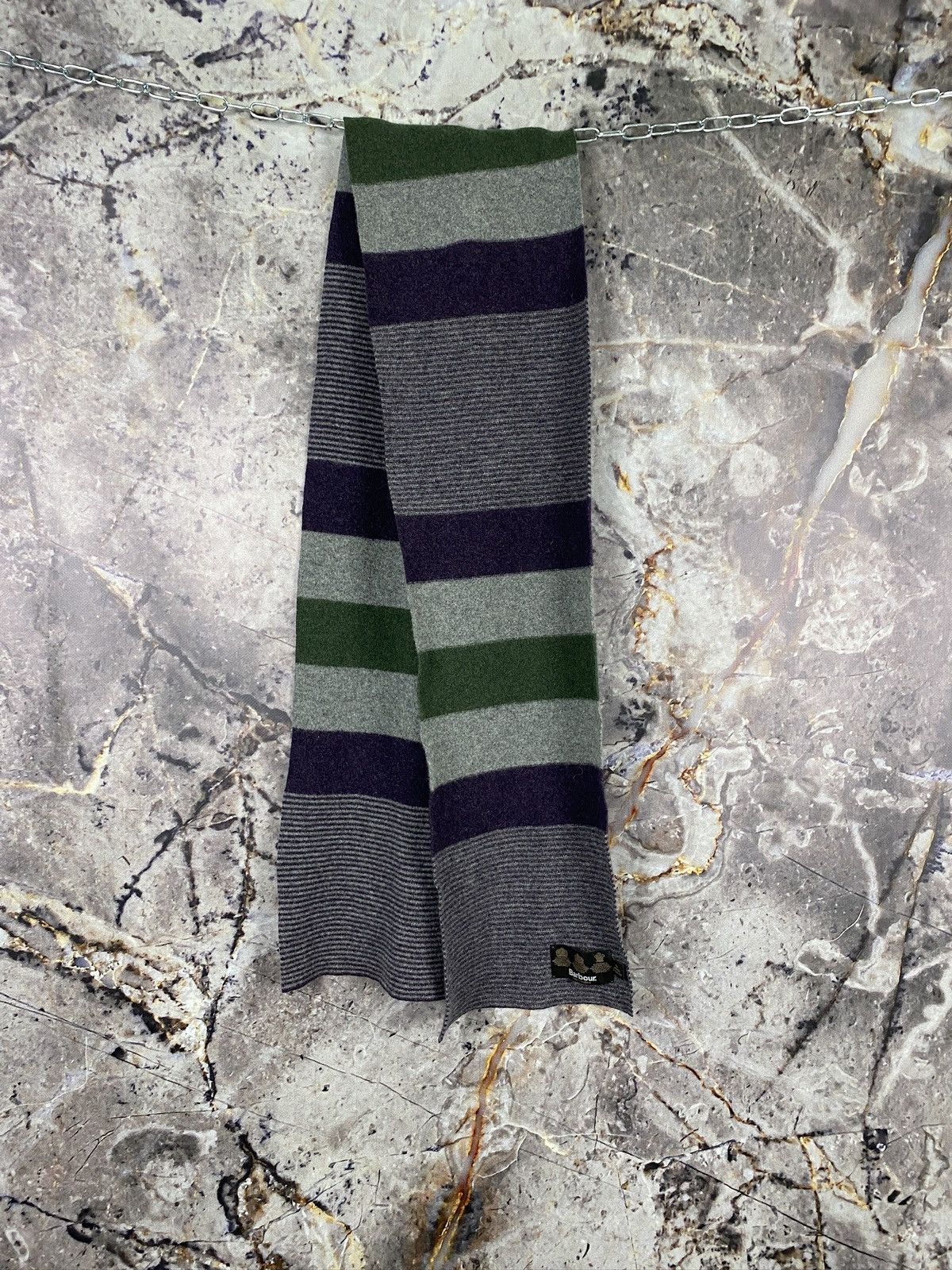 Barbour × Vintage Men’s Sheep Wool Scarf Barbour Luxury Streetwear Size ONE SIZE - 1 Thumbnail
