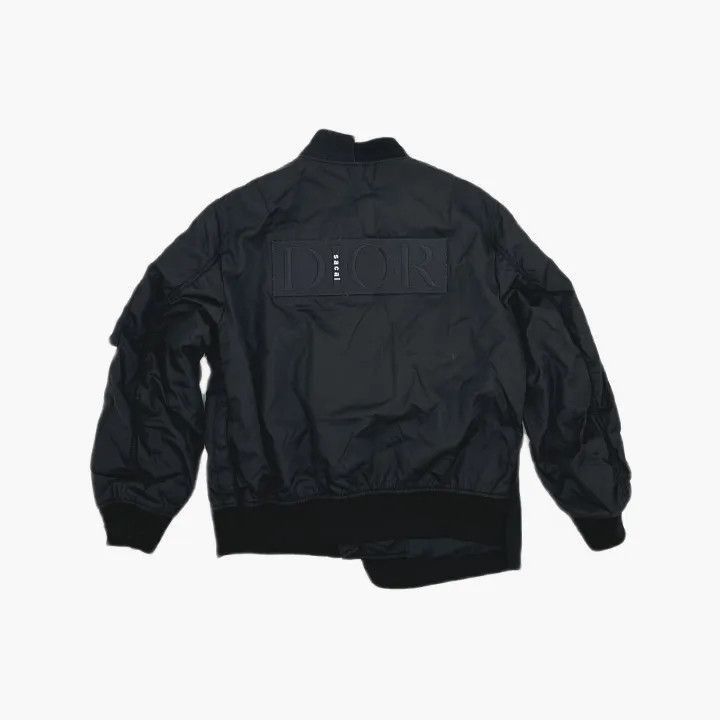 Dior Dior Dior x Sacai Black Irregular Pilot Jacket 0079-2507 Size US L / EU 52-54 / 3 - 2 Thumbnail
