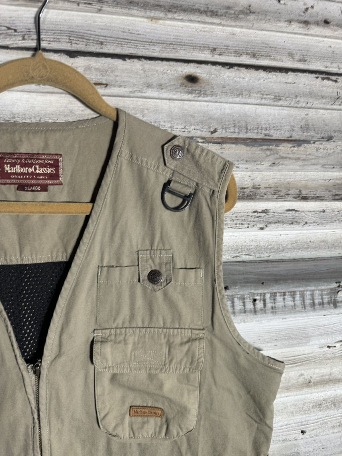Marlboro × Marlboro Classics × Vintage Vintage Marlboro Classics Plaid Lined Fishing Vest Size US XL / EU 56 / 4 - 5 Thumbnail