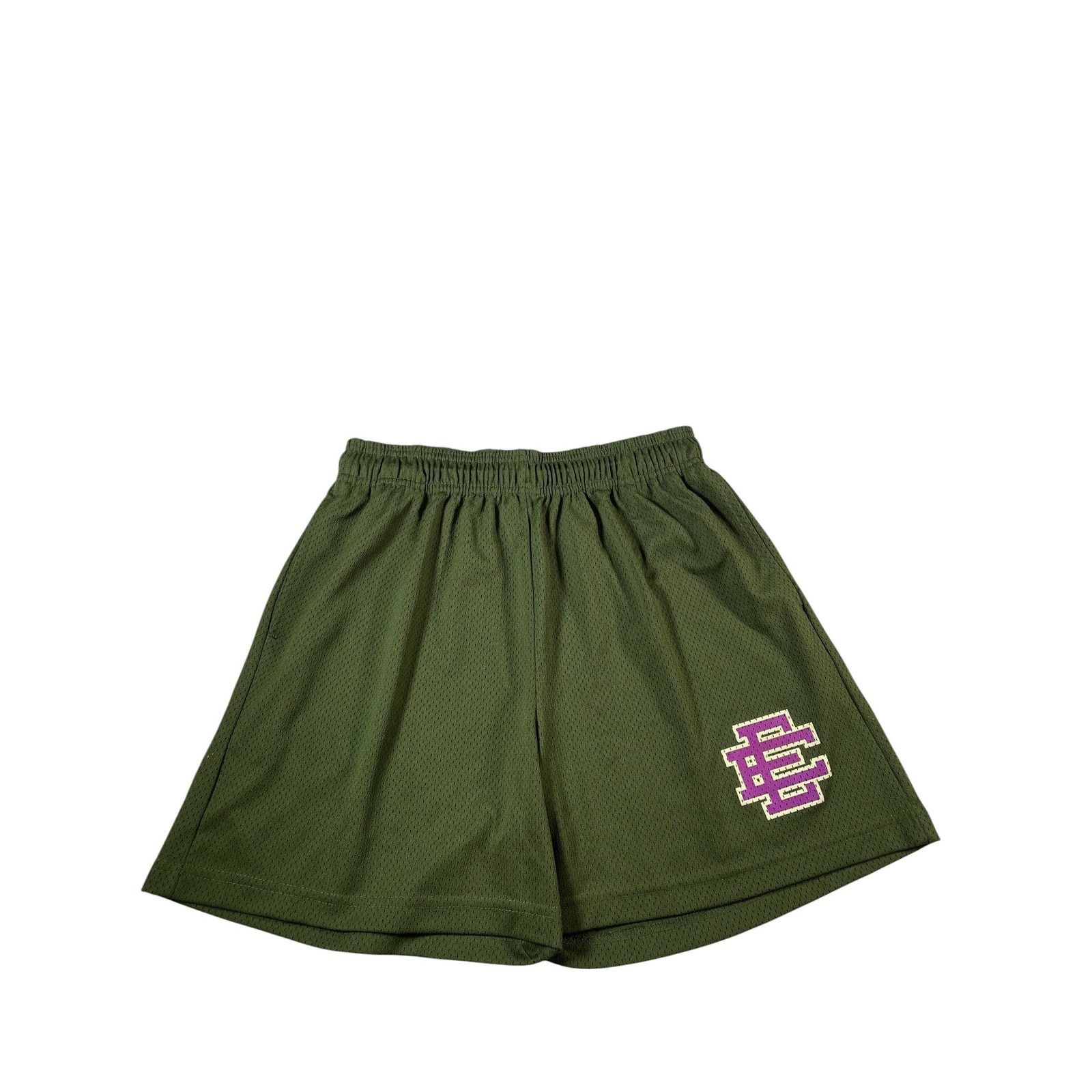 Eric Emanuel Eric Emanuel Green & Purple Mesh Shorts Size 36" / US 14 / IT 50 - 1 Thumbnail