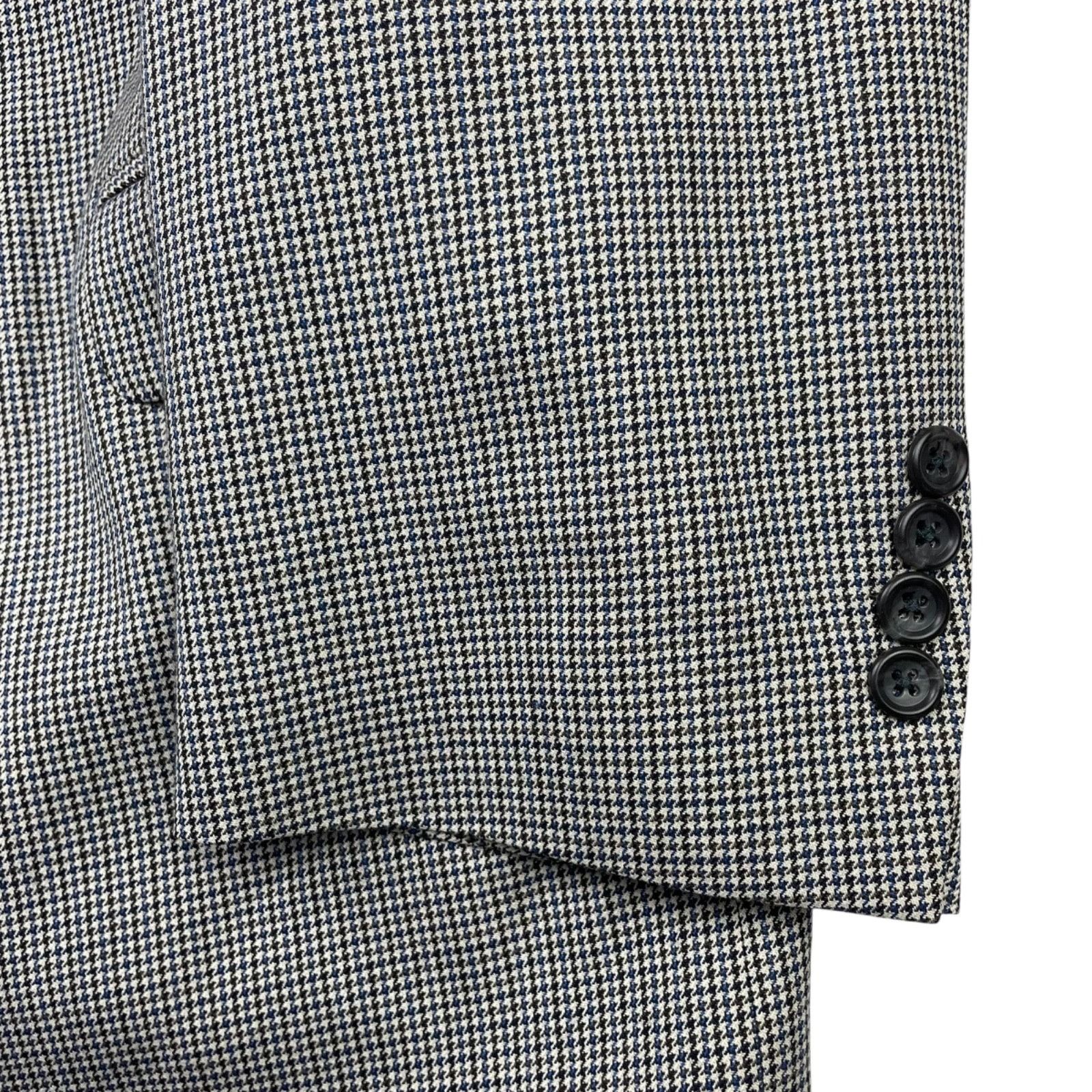 Stafford Stafford Men's 100% Wool 2-Button Blazer Beige/Blue/Gray Hou Size 50R - 4 Thumbnail