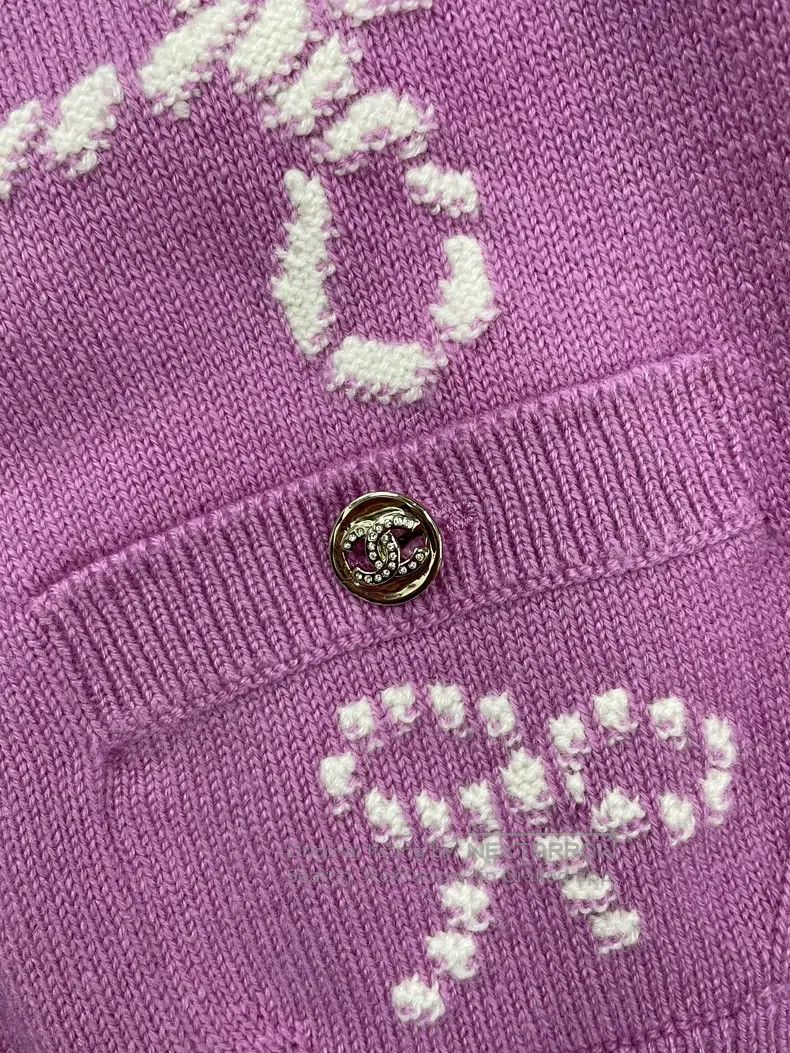 Chanel Chanel 24p pink bow short sleeves Size XS / US 0-2 / IT 36-38 - 2 Thumbnail
