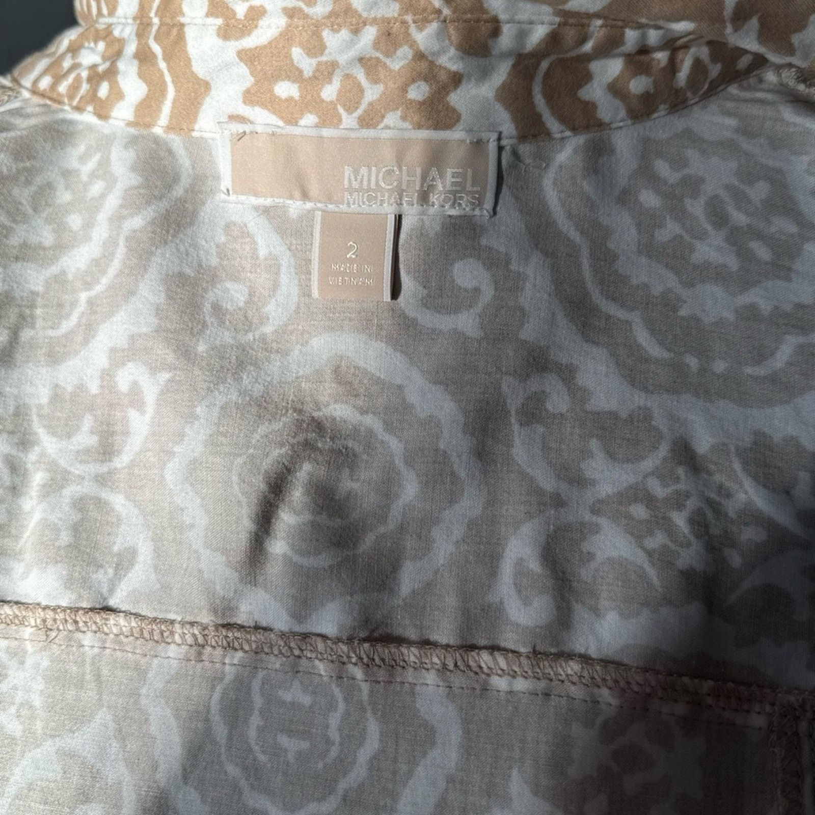 Other Michael Kors Women Zip-up Blouse beige nude and white Size S / US 4 / IT 40 - 5 Thumbnail