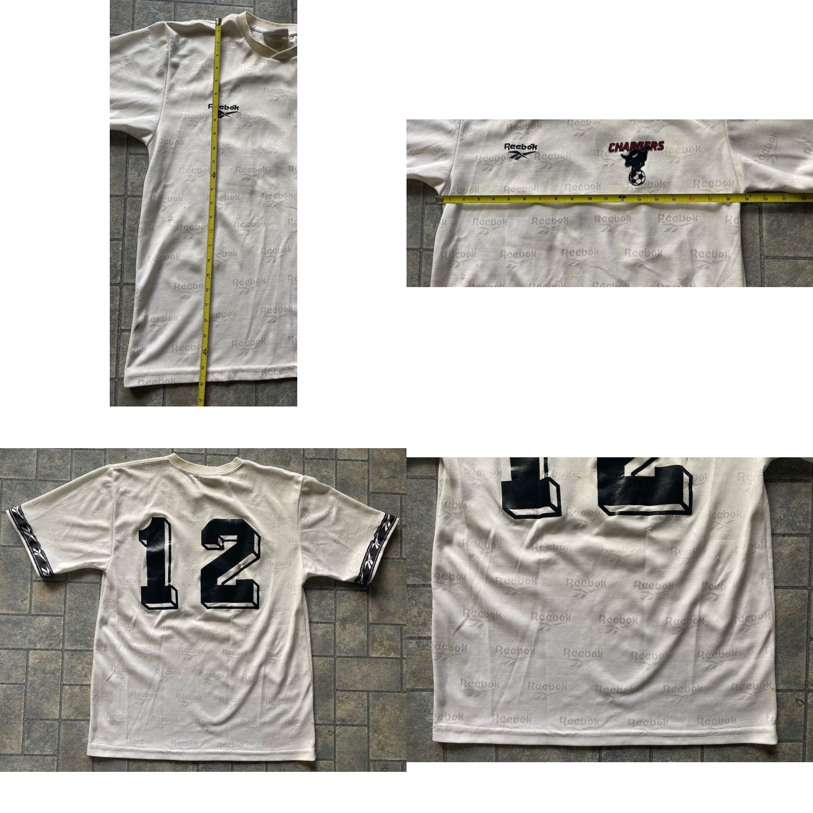 Reebok VINTAGE Reebok Soccer Chargers Jersey Shirt Men’s Size S White USA Size US S / EU 44-46 / 1 - 9 Thumbnail