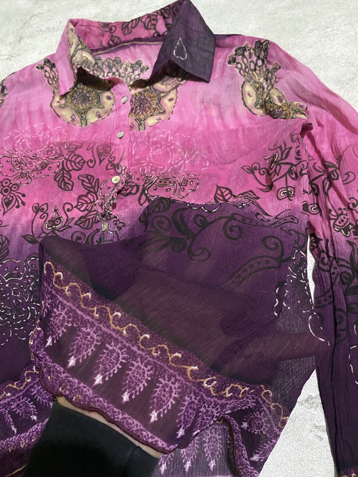 Jean Paul Gaultier Mest Tops flower jpg style Size M / US 6-8 / IT 42-44 - 6 Thumbnail