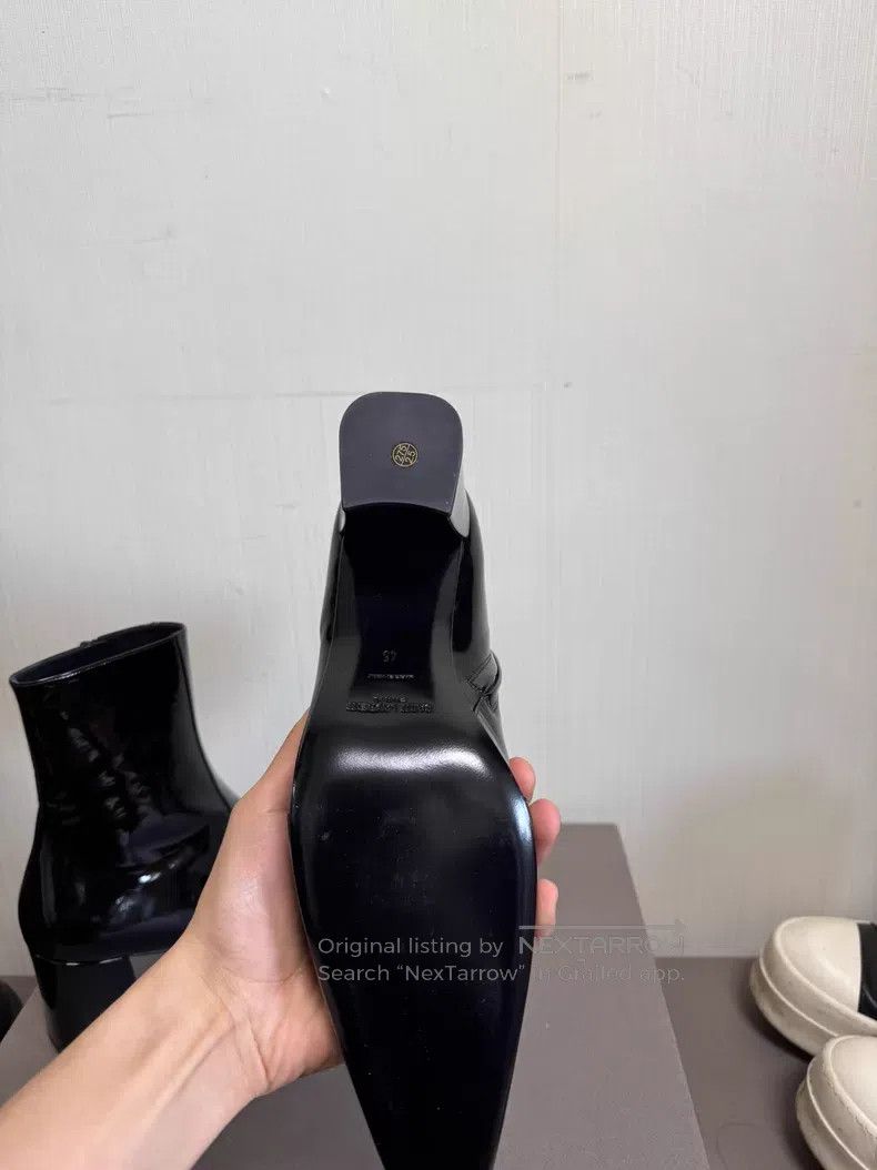 Saint Laurent Paris Saint Laurent Paris Rainer patent leather boots with point Size US 12 / EU 45 - 6 Thumbnail
