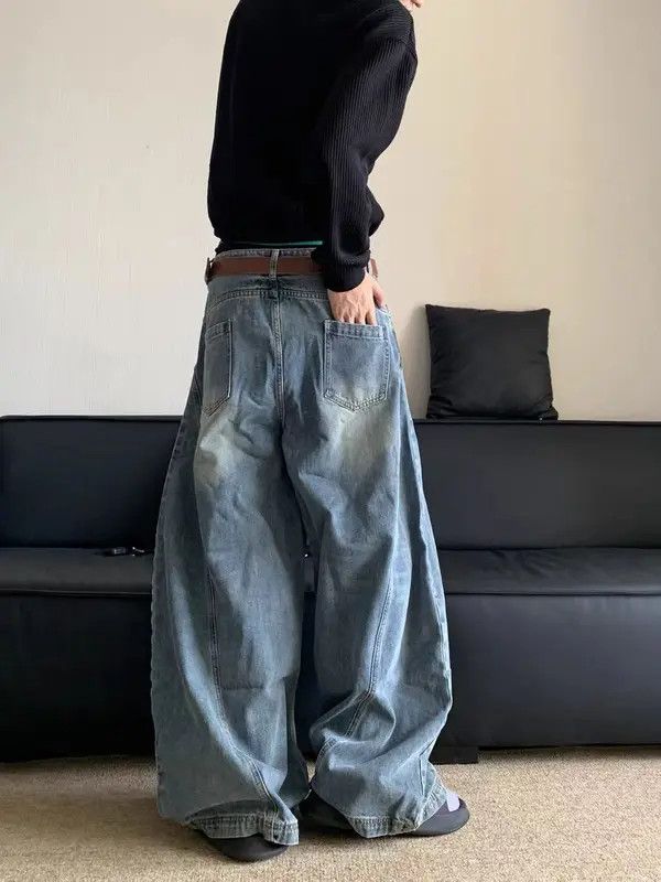 Japanese Brand Sayaka x Yuri Vintage washed baggy banana wide leg jeans Size US 34 / EU 50 - 2 Thumbnail