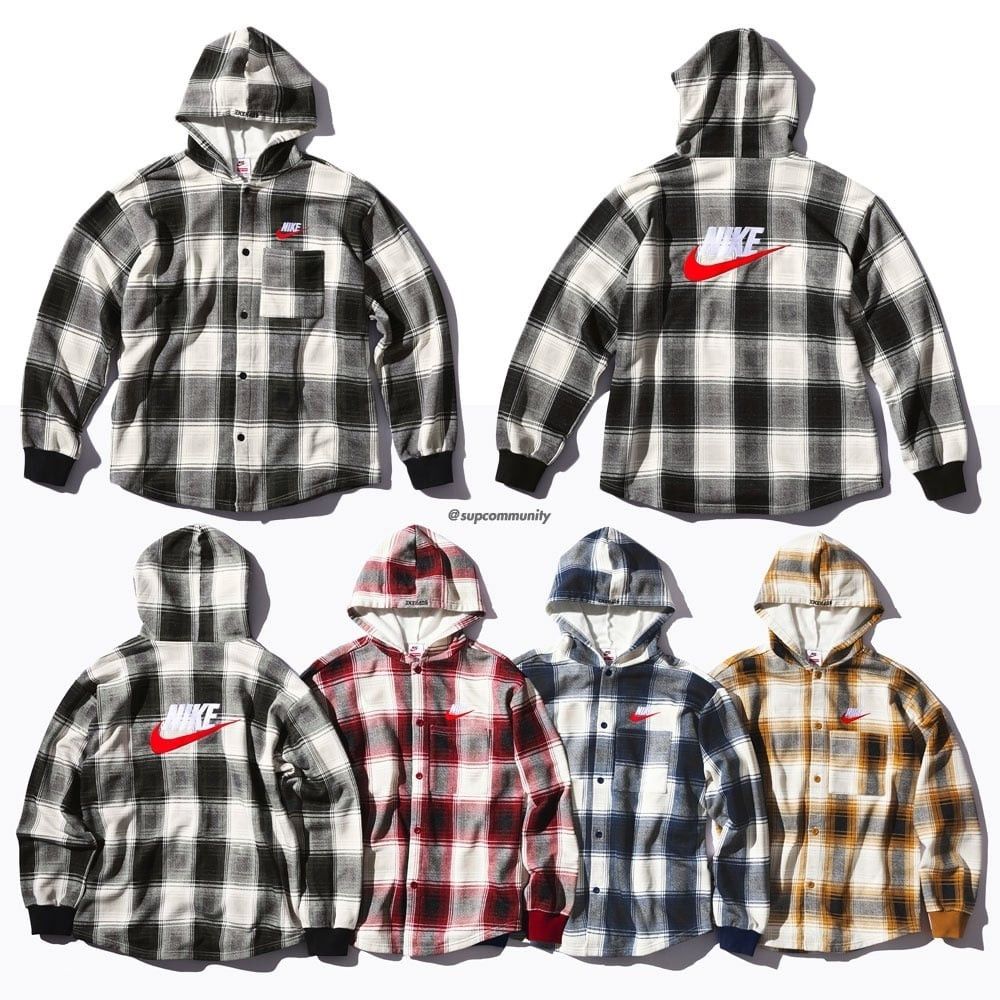 Nike × Supreme Supreme x Nike Plaid Hooded Sweatshirt - Mustard, Medium Size US M / EU 48-50 / 2 - 7 Thumbnail