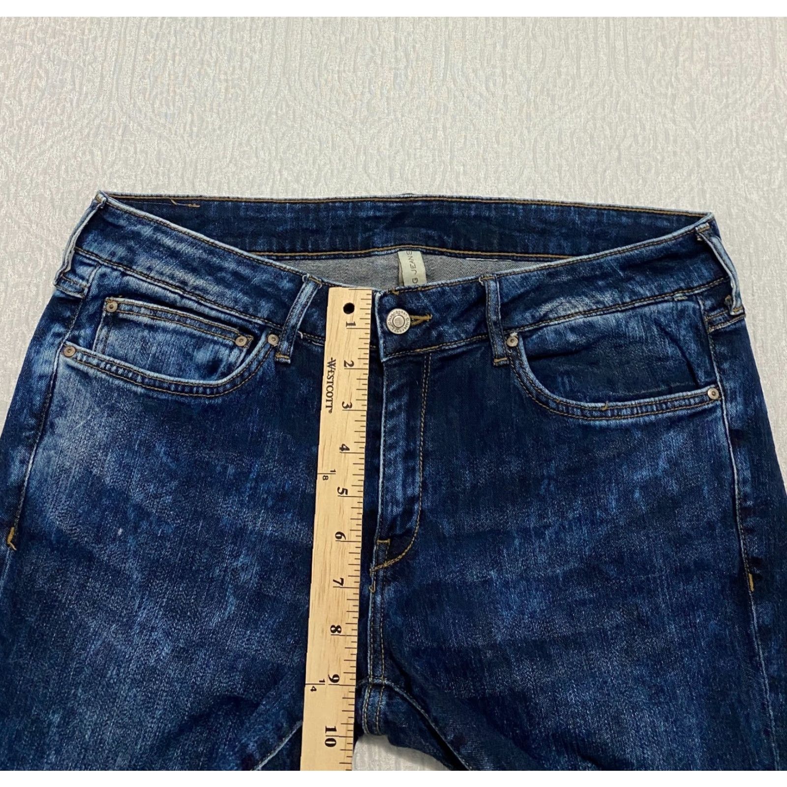 AG Jeans MNG Jeans Womens Jeans Slim Skinny Blue 14 Stretch Acid Wash 5-Pocket Denim Mid Rise Size 24" / US 00 / IT 34 - 7 Thumbnail