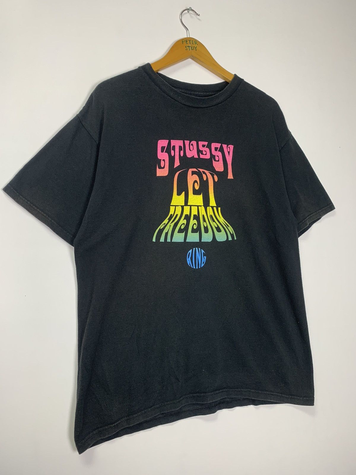 Stussy × Vintage Vintage Stussy let Freedom t-shirt Size US L / EU 52-54 / 3 - 5 Thumbnail
