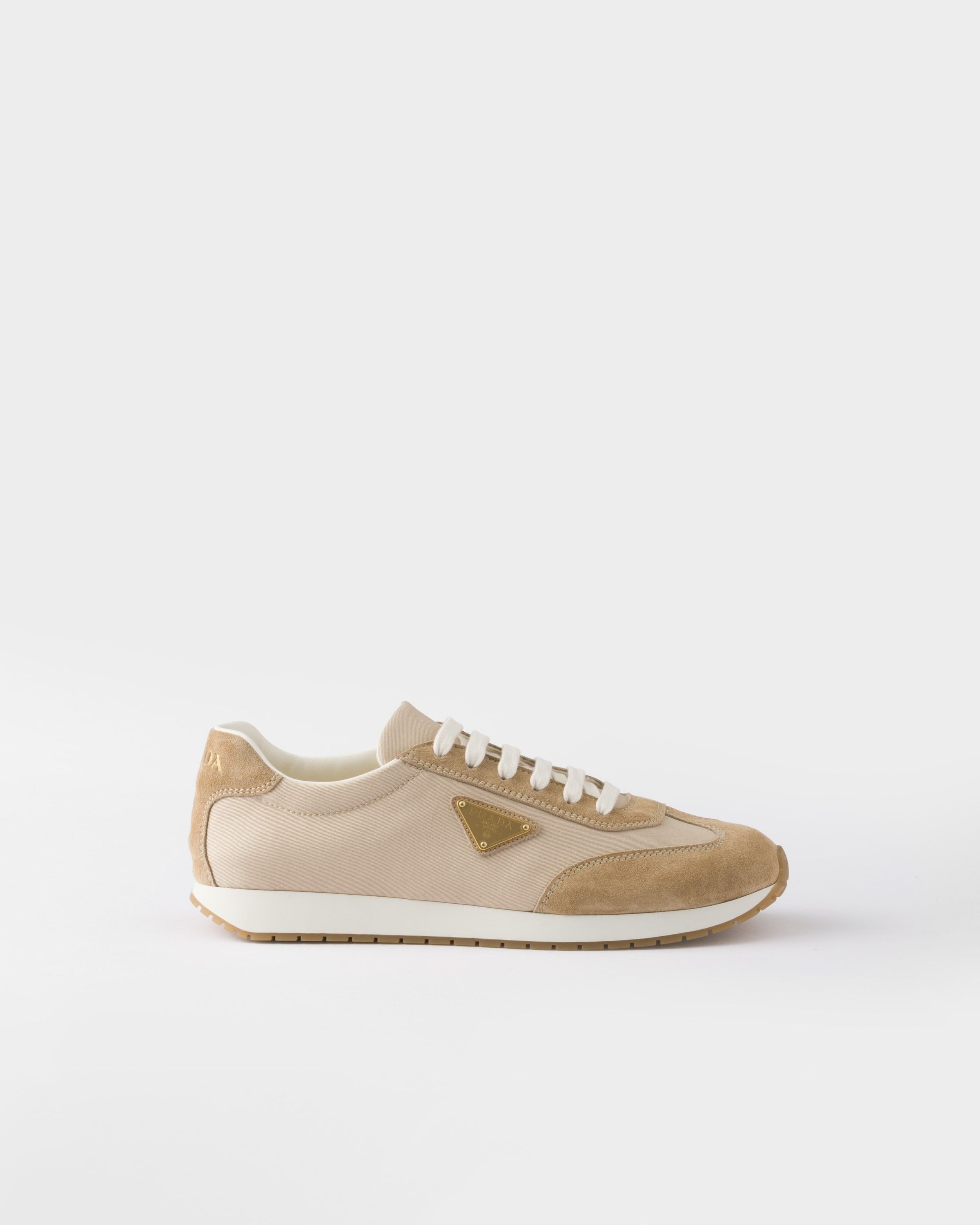 Prada o1la1rc1a0925 Drill Fabric And Suede Sneakers in Beige/Brown Size US 10 / EU 43 - 2 Thumbnail