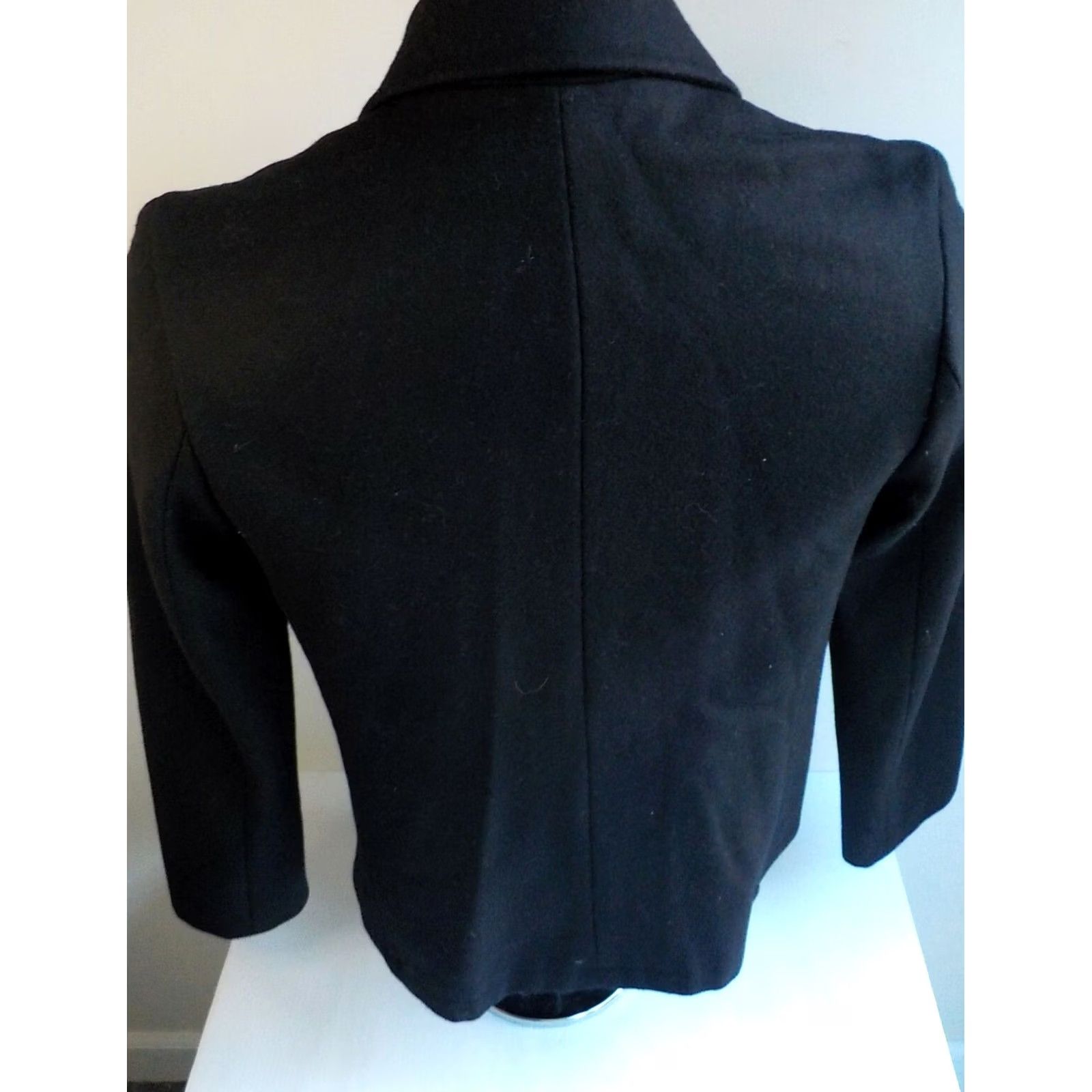 J.Crew J.CREW Full Zipper Jacket Black Wool Blend SZ SMALL Womens Military Jacket Size S / US 4 / IT 40 - 4 Thumbnail