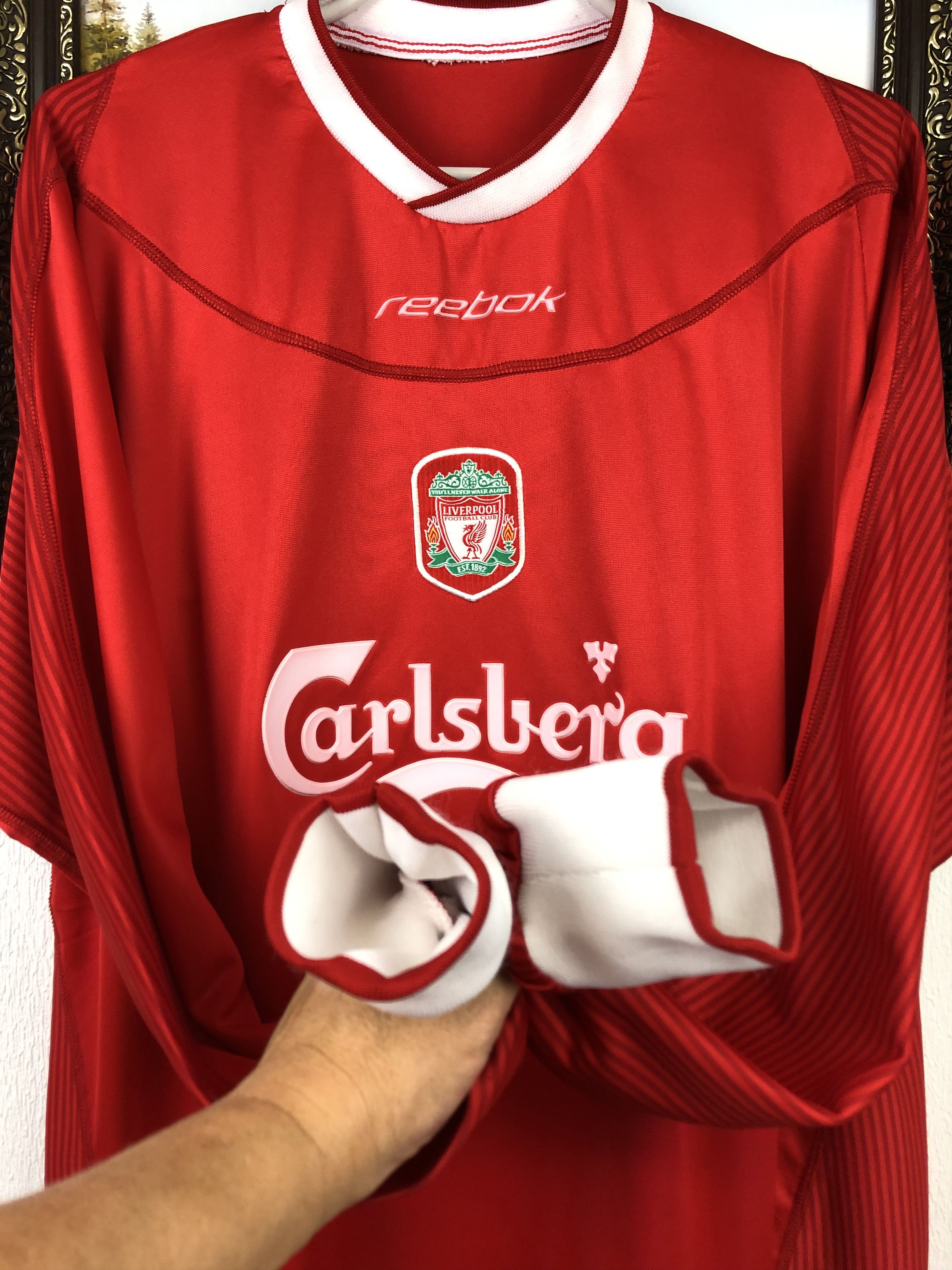 Vintage Liverpool shirt 2002 Soccer Long Sleeve #9 Fowler Jersey Size US XL / EU 56 / 4 - 8 Thumbnail