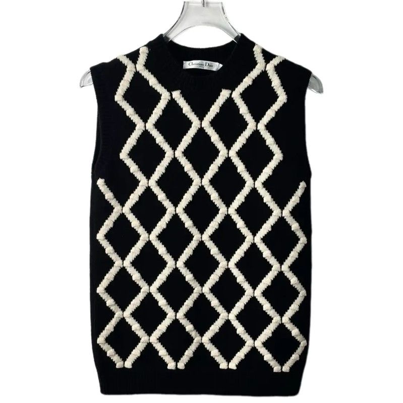 Dior Dior Black Cotton Blend Sweater 0089 Size L / US 10 / IT 46 - 1 Thumbnail