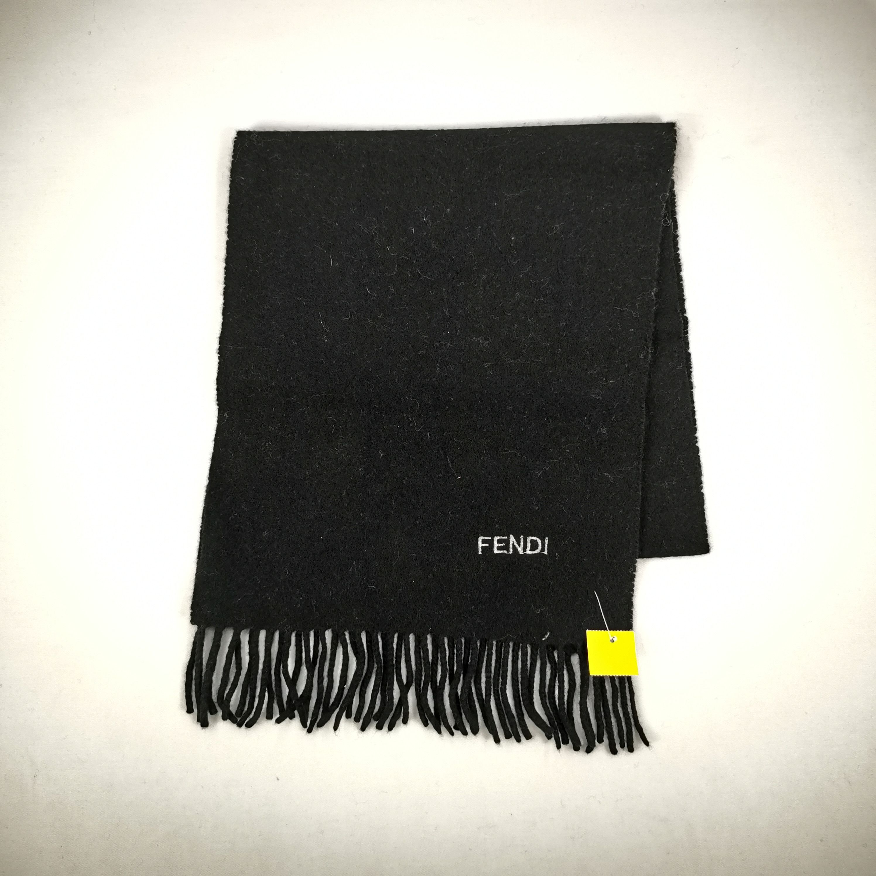 Japanese Brand Vintage FENDI Scarf Muffler Wool Fringe Winter Scarves Size ONE SIZE - 2 Thumbnail